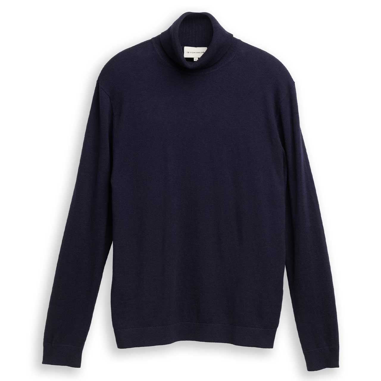 Tom Tailor Herren Pullover Cashmere Turtleneck Knit navy melange