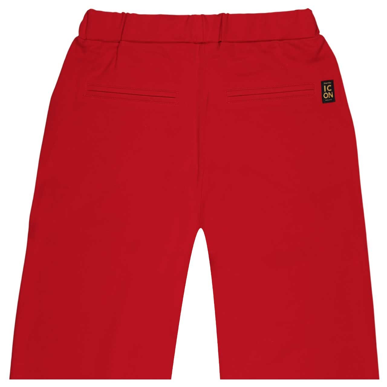 Damen 3/4 Chinohose Moonshine Smash von Senoritas ICON in Rot, Rückansicht