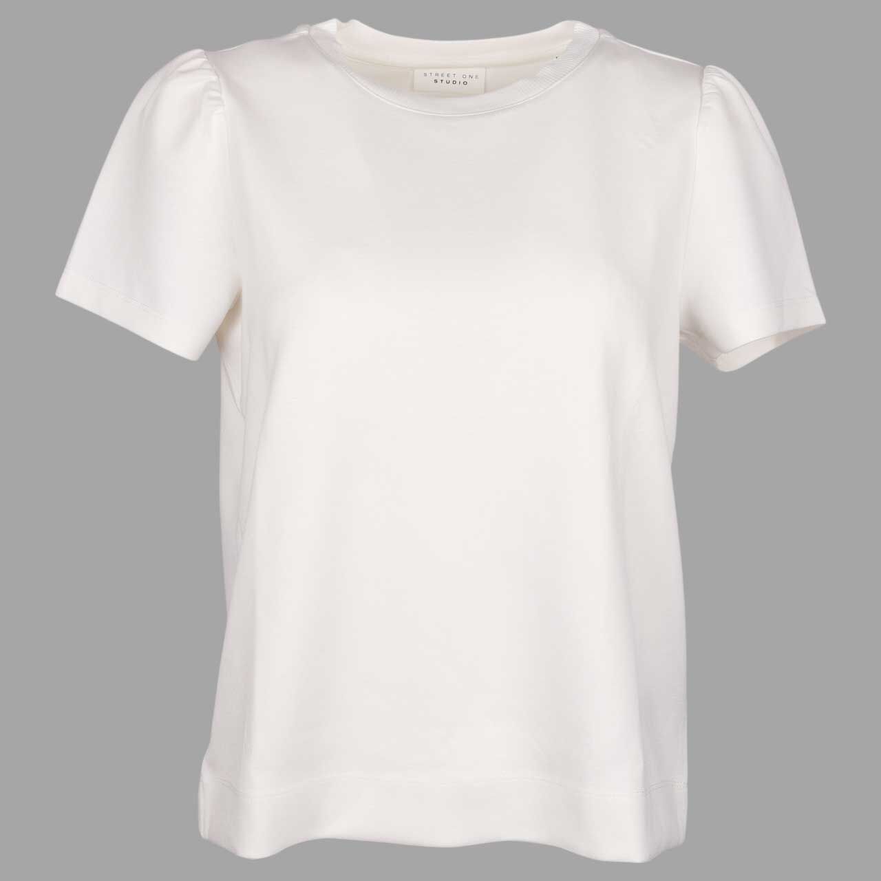 Street One Studio Damen T-Shirt Puff Sleeves off white