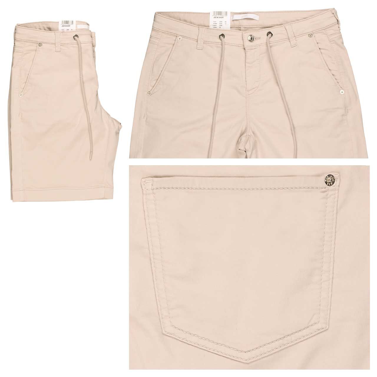 MAC Jogn Short Baumwoll Shorts ivory