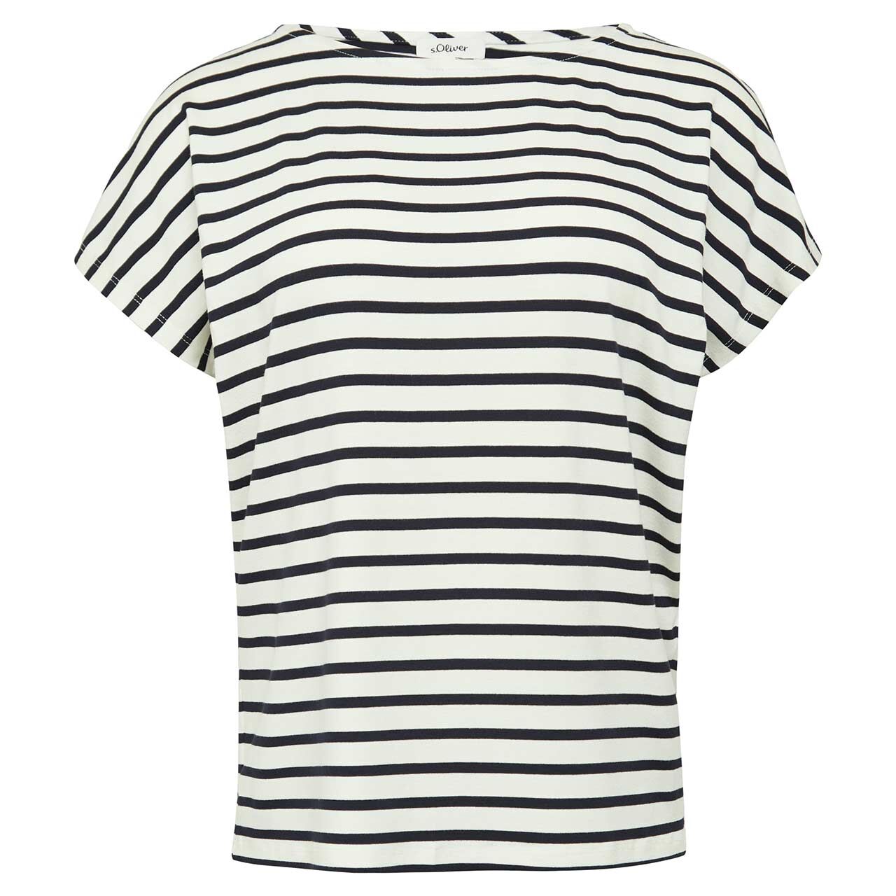 s.Oliver Damen T-Shirt navy white stripes