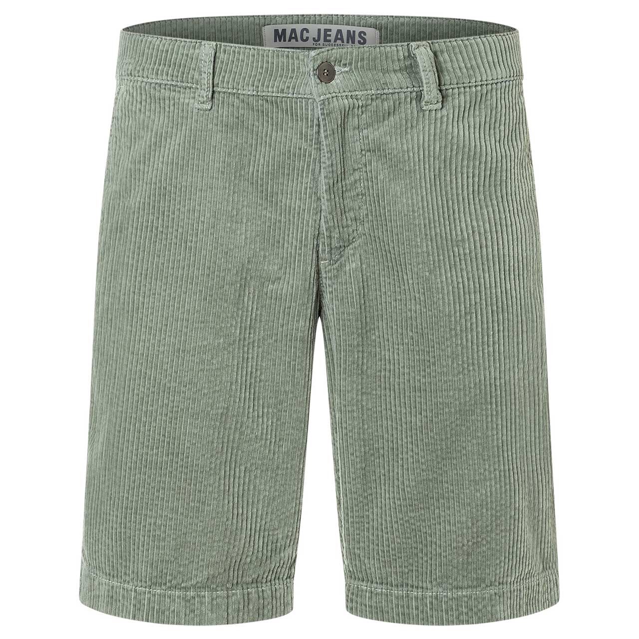 Herren Chino Cord Bermuda Liam von MAC in Pastellgrün, Vorderansicht