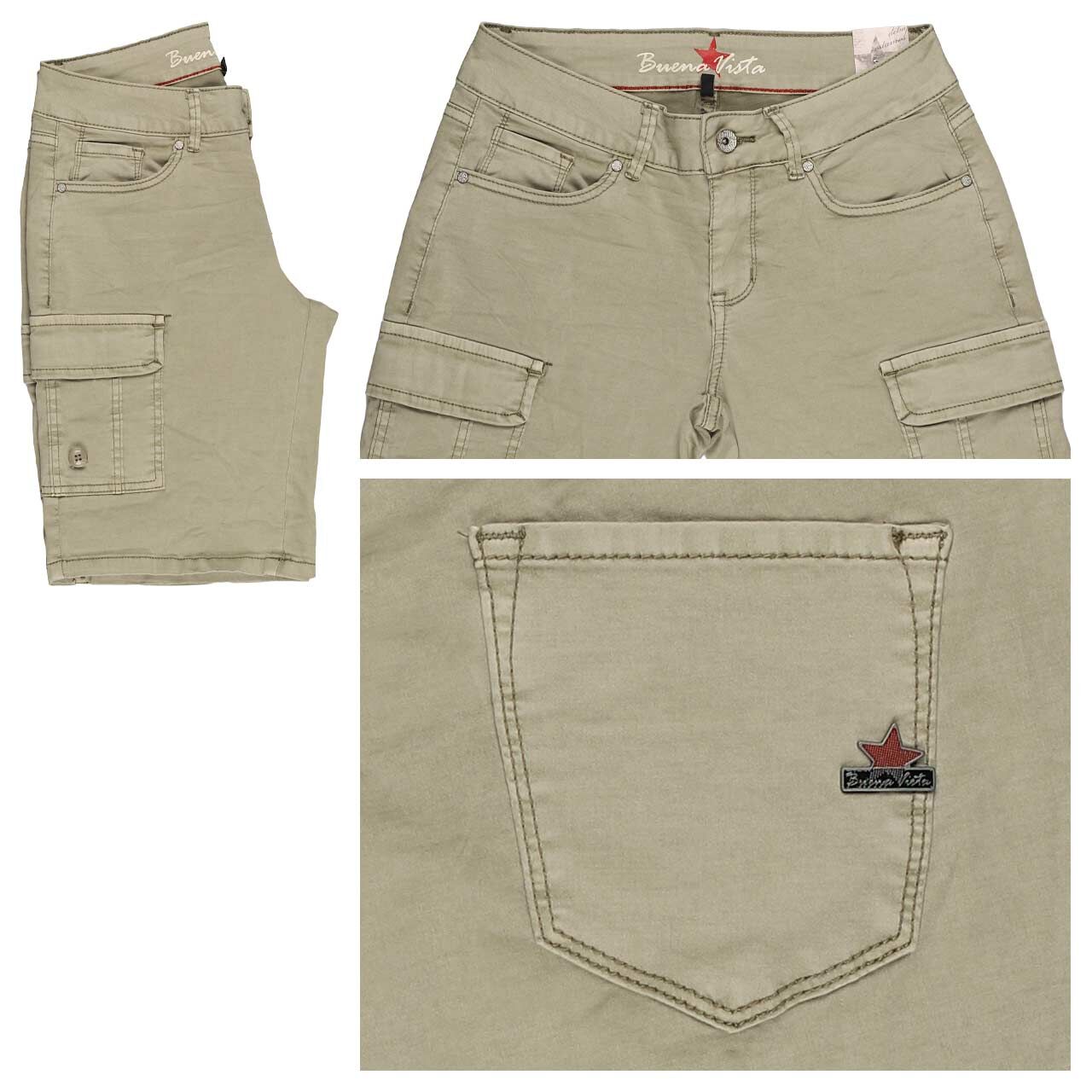 Buena Vista Cargo-Short Stretch Twill Baumwollhose aloe
