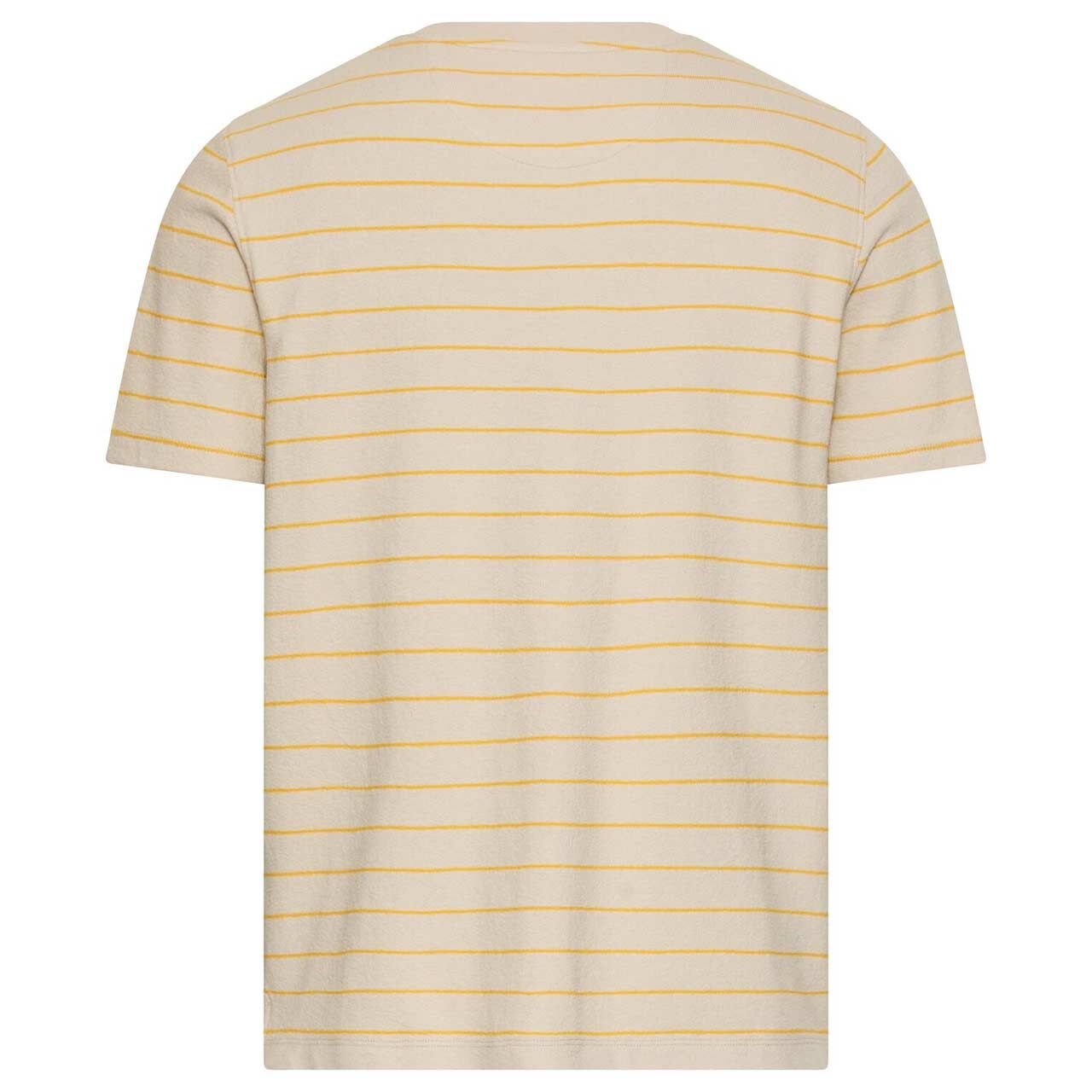 Camel active Herren T-Shirt in Gelb gestreift, Rückansicht
