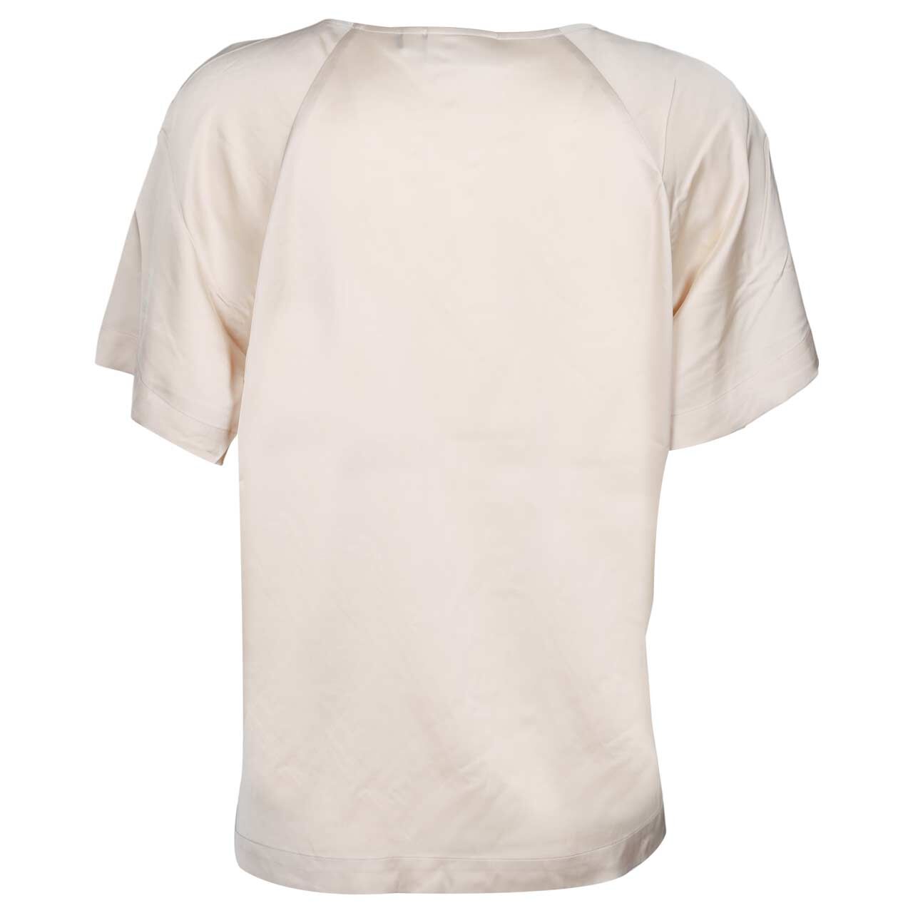 Damen Kurzarm Bluse von Comma in Beige , Rückansicht