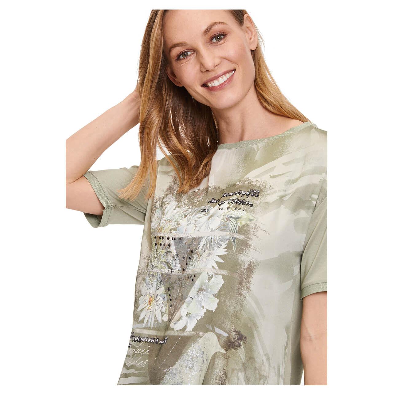 Betty Barclay T-Shirt für Damen in Salbeigrün mit Print, FarbNr.: 7856