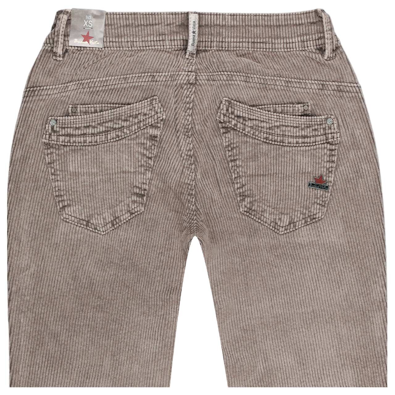 Damen Ankle Hose Malibu Cropped Corduroy in Hellbraun, detaillierte Rückansicht