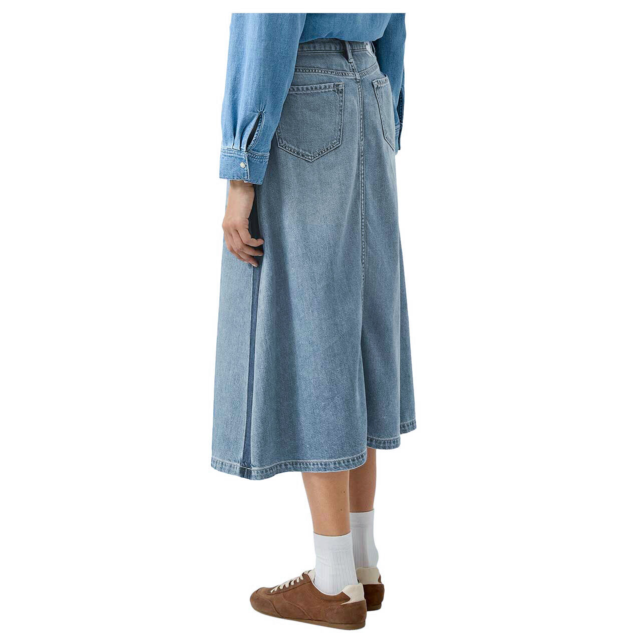 Damen Jeansrock von s.Oliver in Hellblau, Rückansicht Model