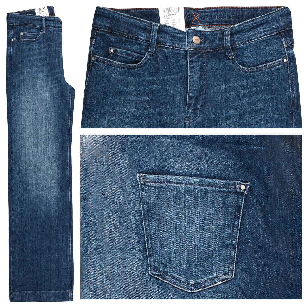 MAC Dream Wide Jeans cobalt authentic wash