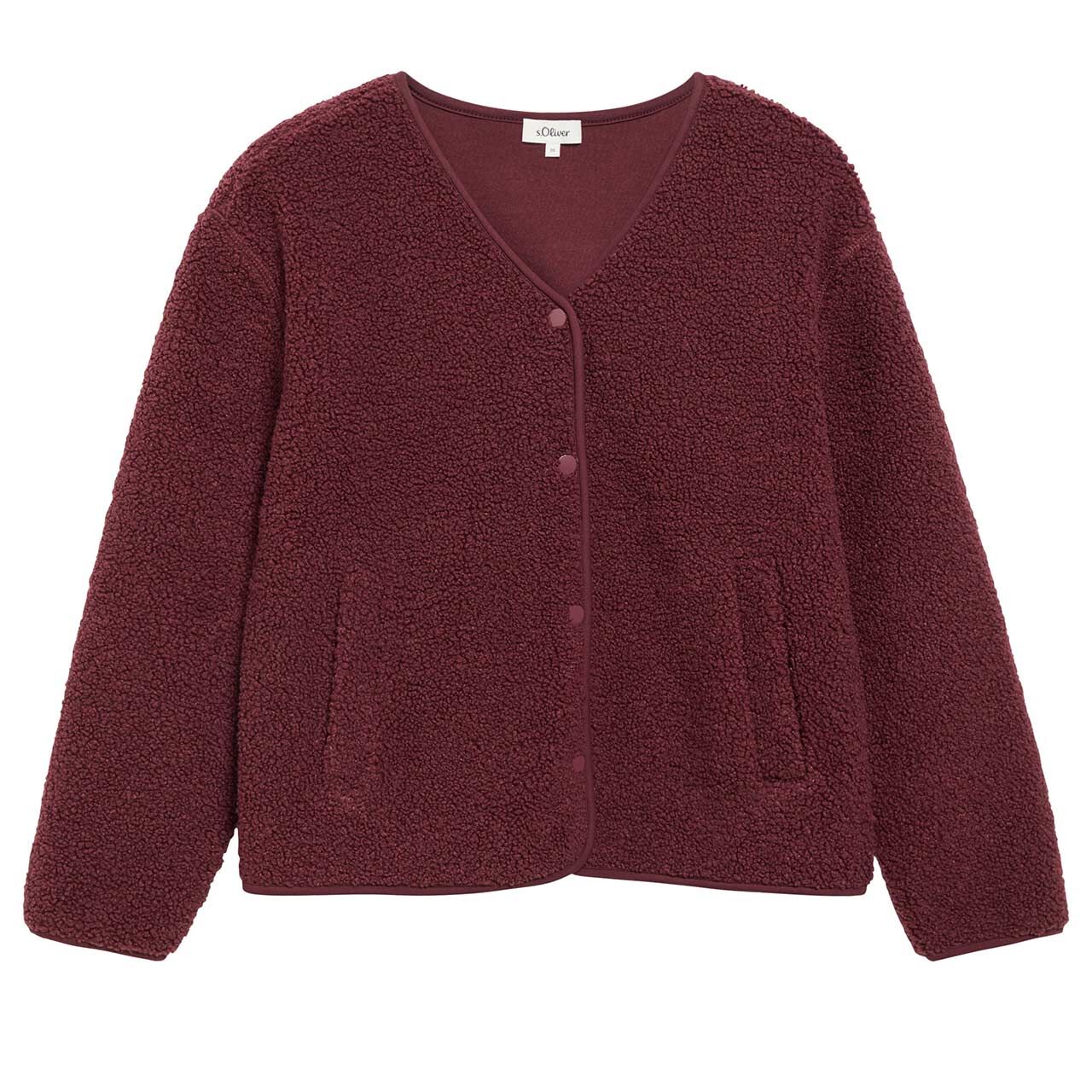 s.Oliver Damen Teddyjacke burgundy