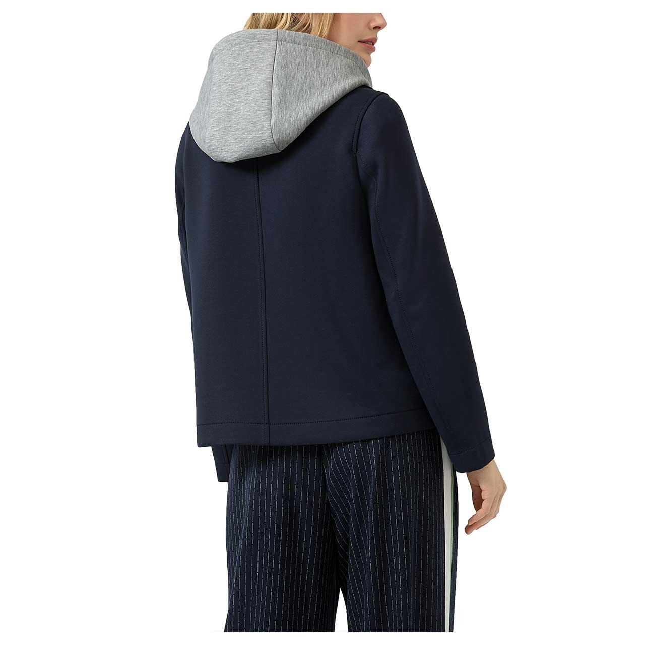 Damen Jacke Scuba von s.Oliver in Dunkelblau, Rückansicht Model