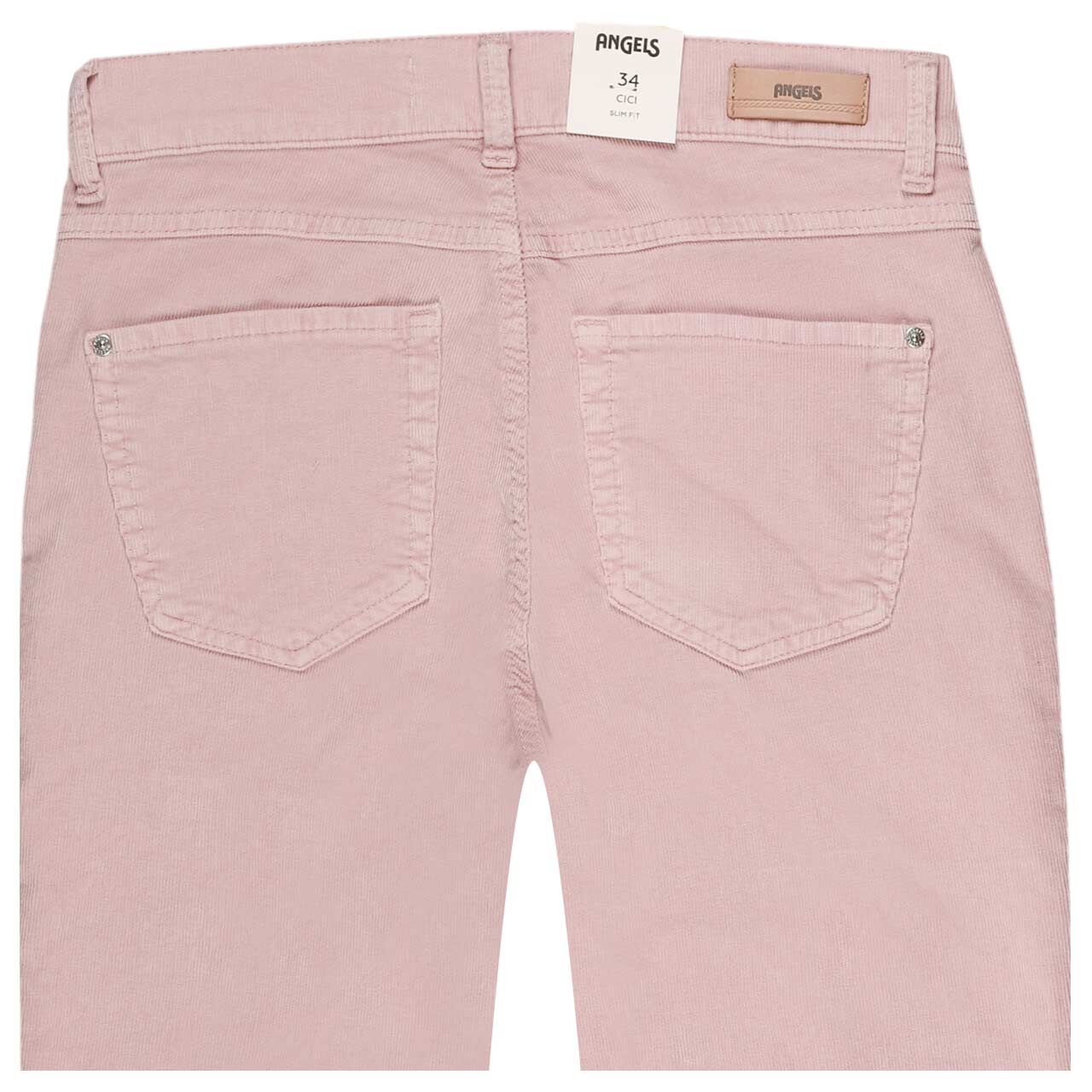 Damen Cordhose Cici von Angels in Rosa, detaillierte Rückansicht