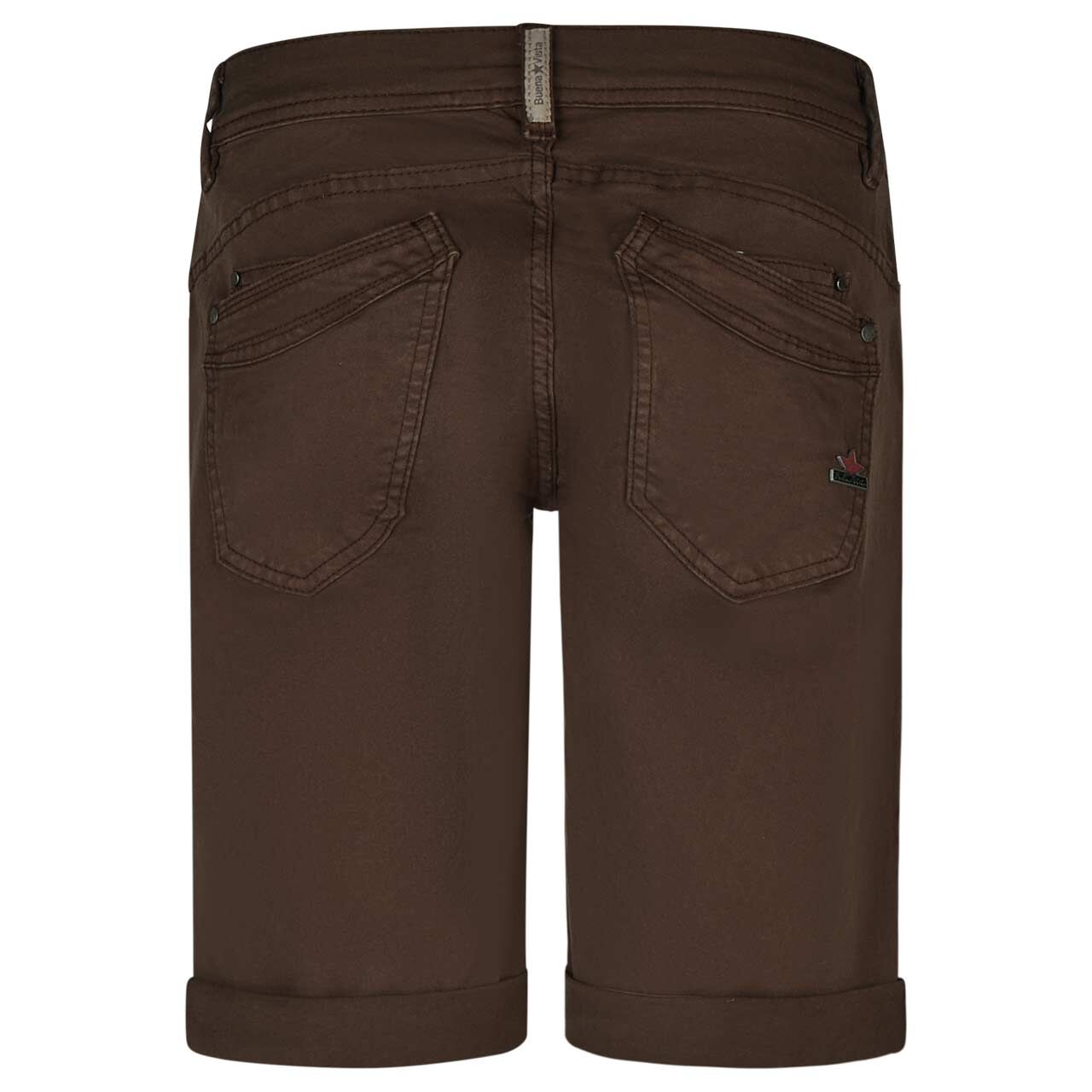 Damen Baumwollhose Malibu-Short Stretch Summer Twill von Buena Vista in Braun, Rückansicht