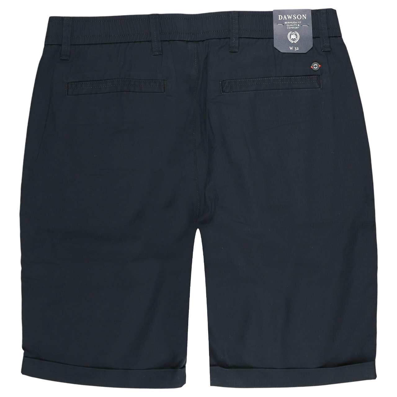 Herren Baumwoll Bermuda Dawson von Lerros in Dunkelblau, detaillierte Rückansicht
