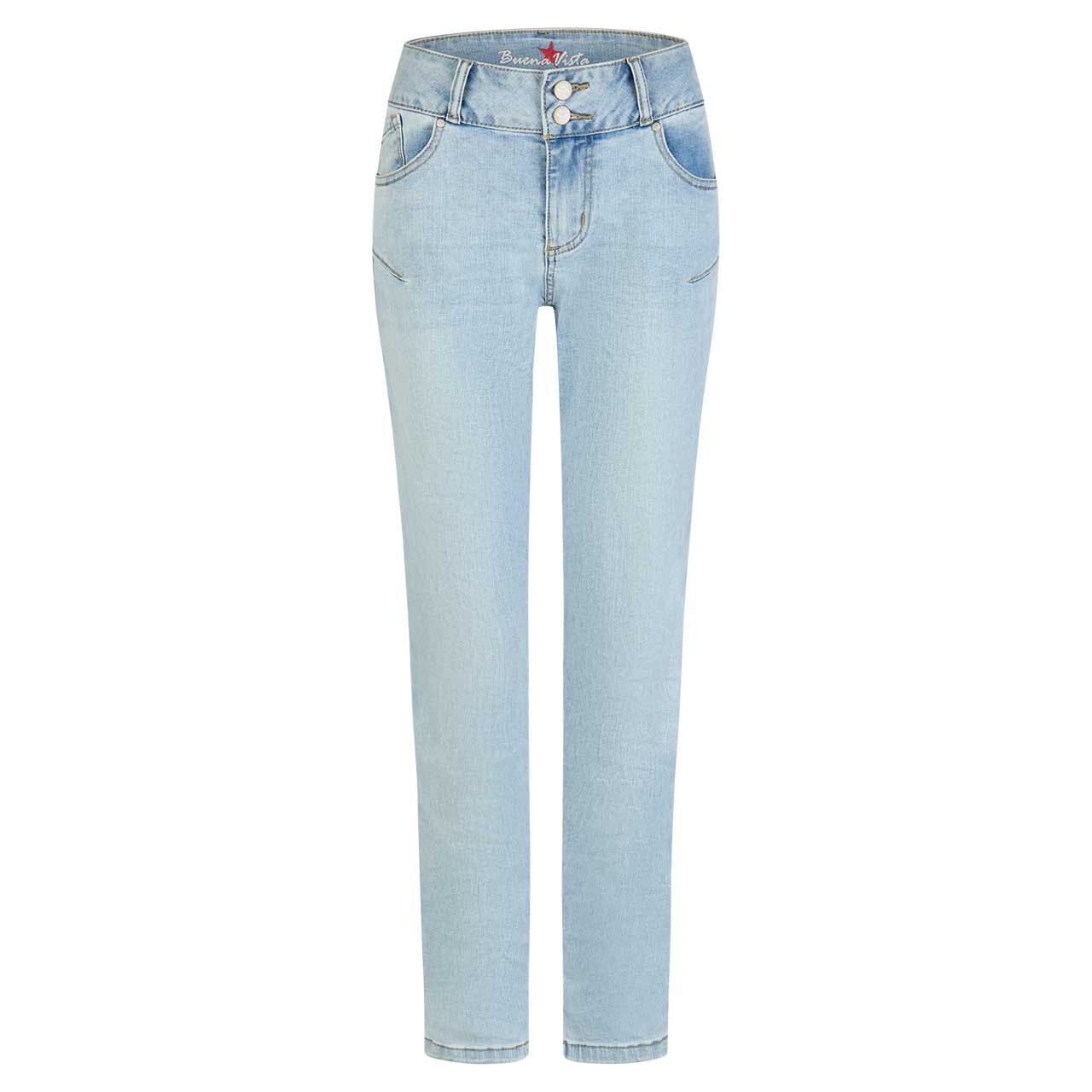 Damenjeans Tummyless Stretch Denim von Buena Vista in Hellblau verwaschen, Vorderansicht