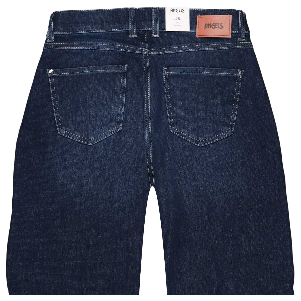 Stretch Damenjeans Liz von Angels in Dunkelblau  angewaschen, detaillierte Rückansicht