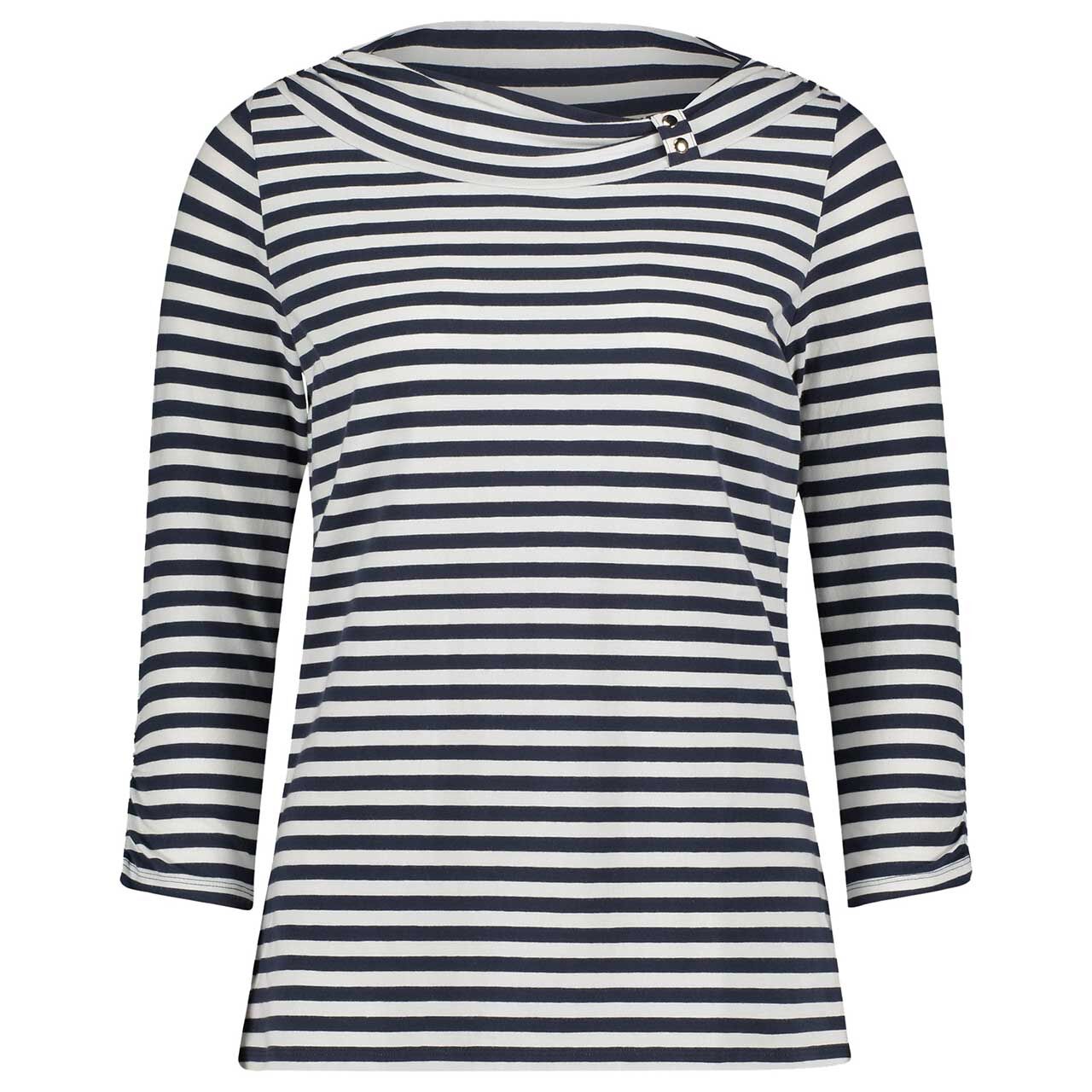 Betty Barclay 3/4 Arm Shirt dark blue cream white stripes