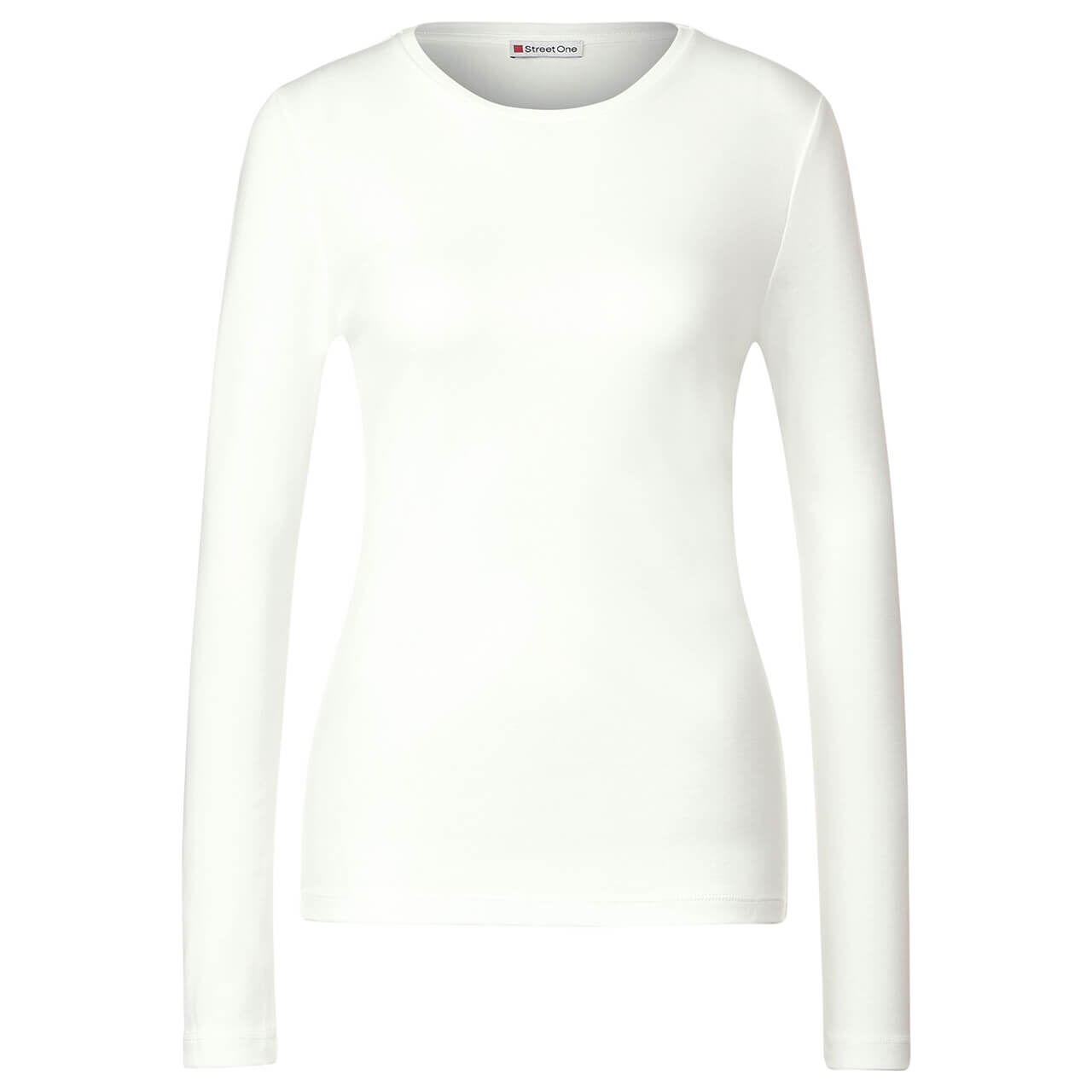 Street One Damen Langarm Shirt Basic white