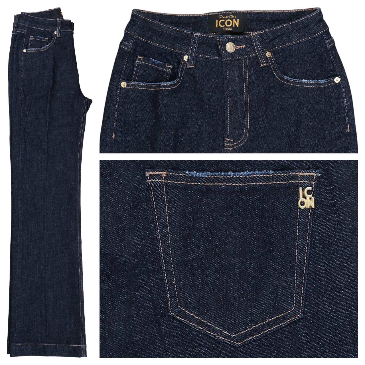 Senoritas ICON Rainbow Jeans raw dark blue