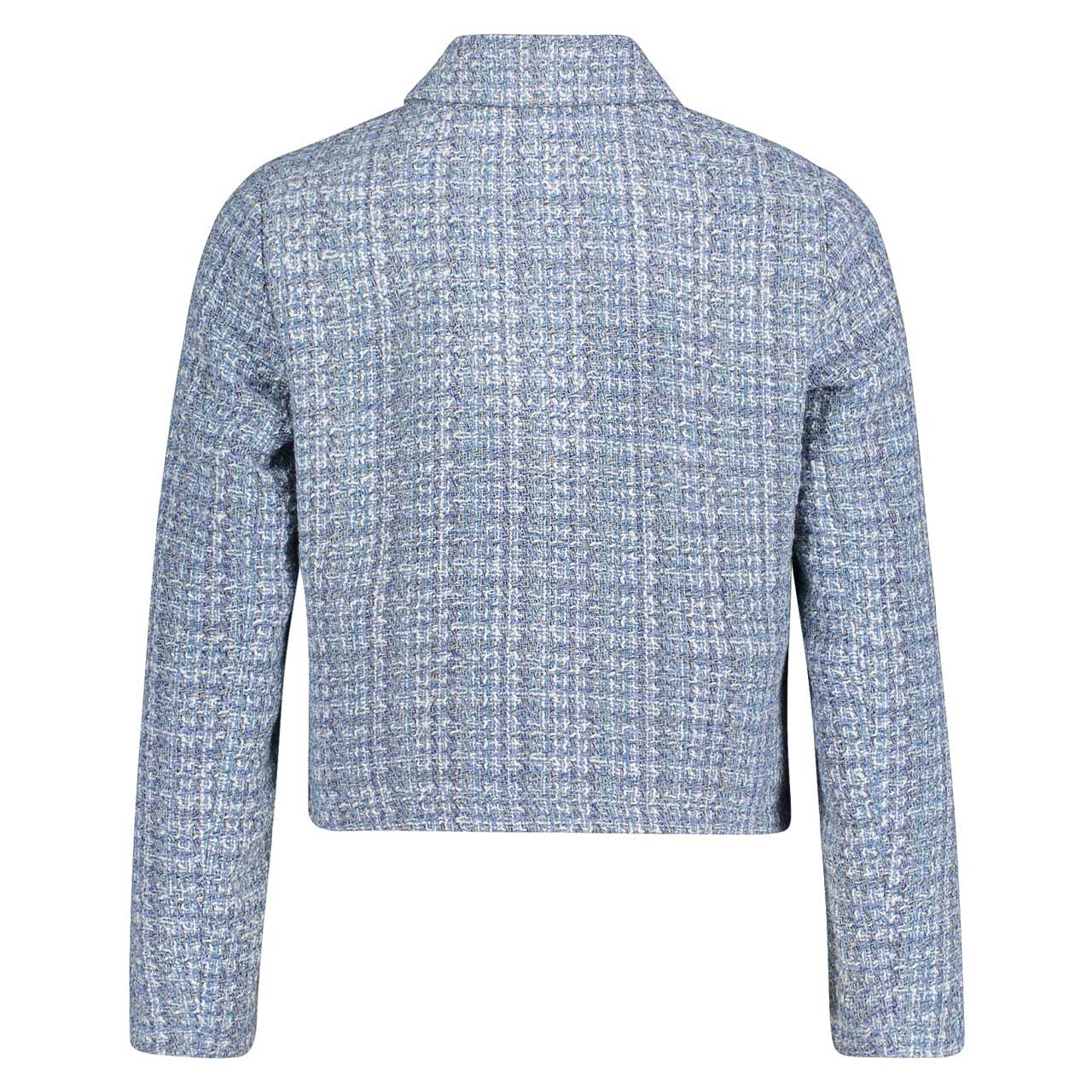 Damen Bouclé Jacke von Betty Barclay in Blau meliert, Rückansicht