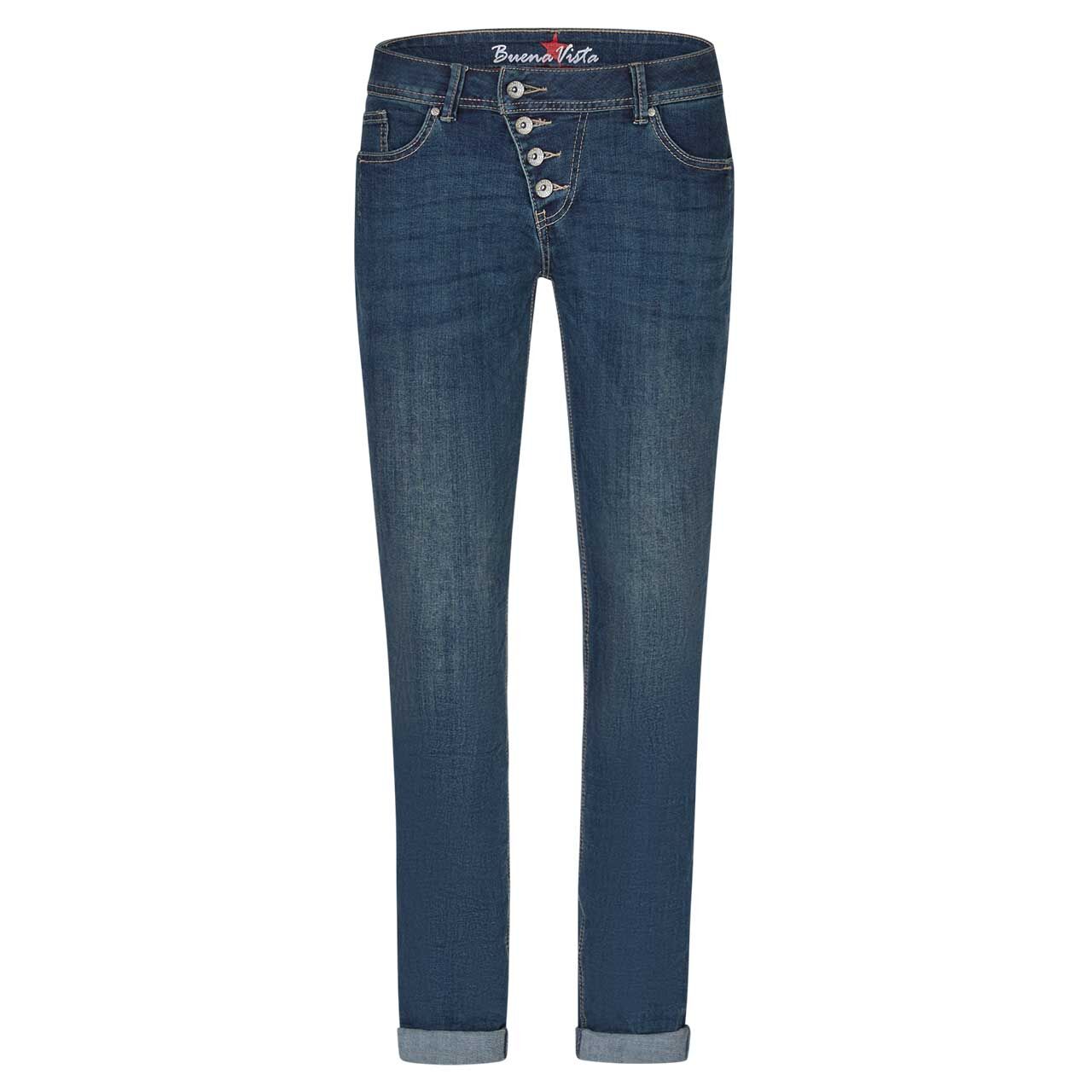 Damenjeans Malibu von Buena Vista in Blau verwaschen, Vorderansicht