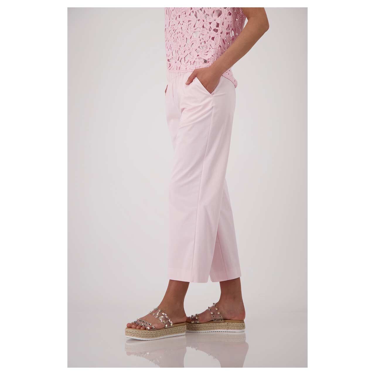 Damen 7/8 Baumwollhose von Monari in Rosa, Seitenansicht