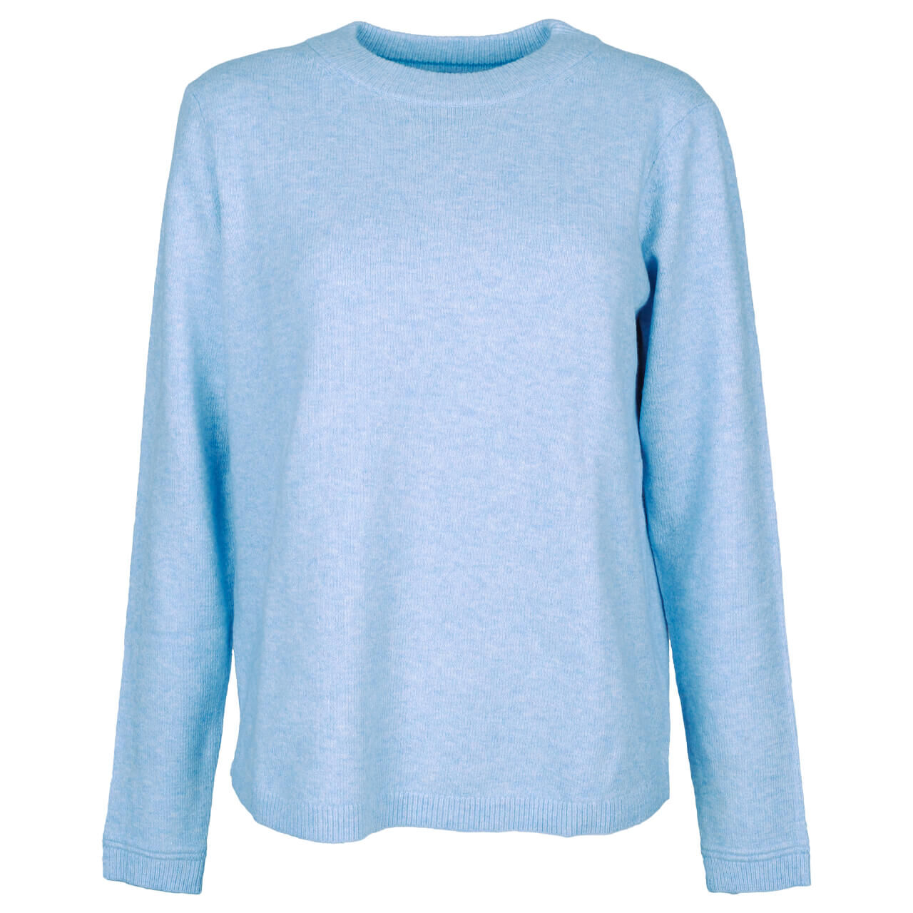 Cecil Damen Pullover Cosy High Round Neck whisper blue melange