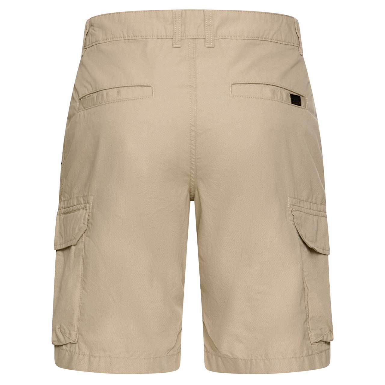 Herren Cargo Chino Baumwoll Bermuda Houston von Camel active in Beige mit Print, weitere Rückansicht