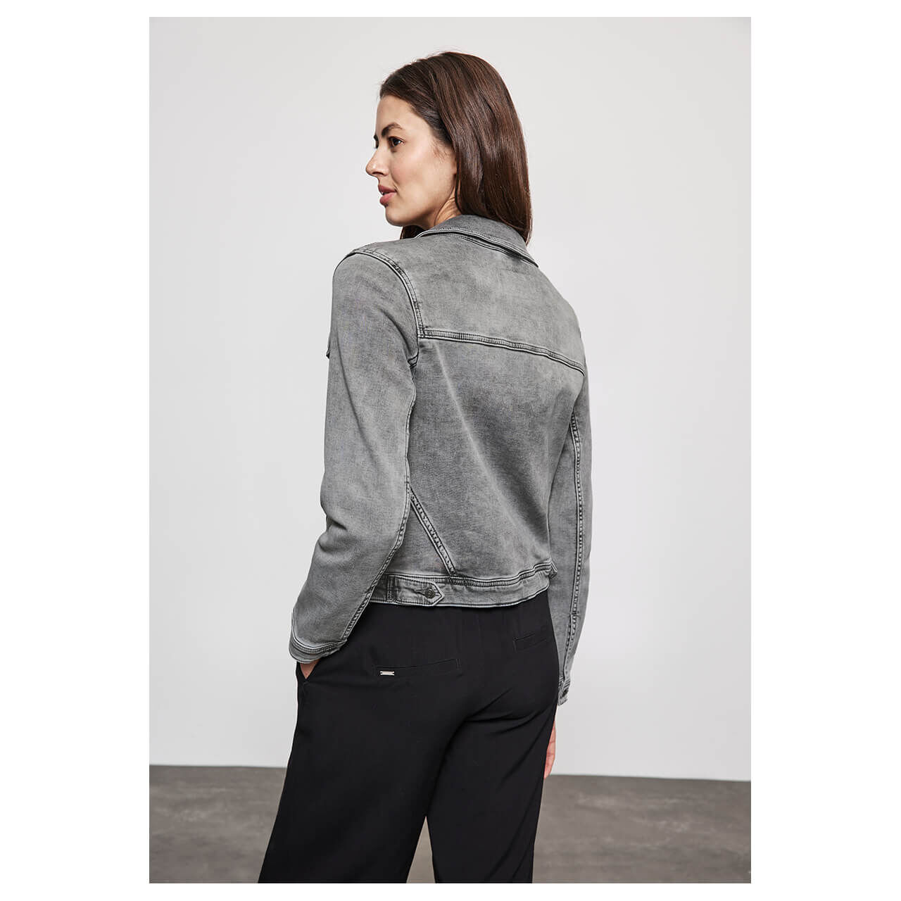 Street One Damen Jeansjacke grey random washed