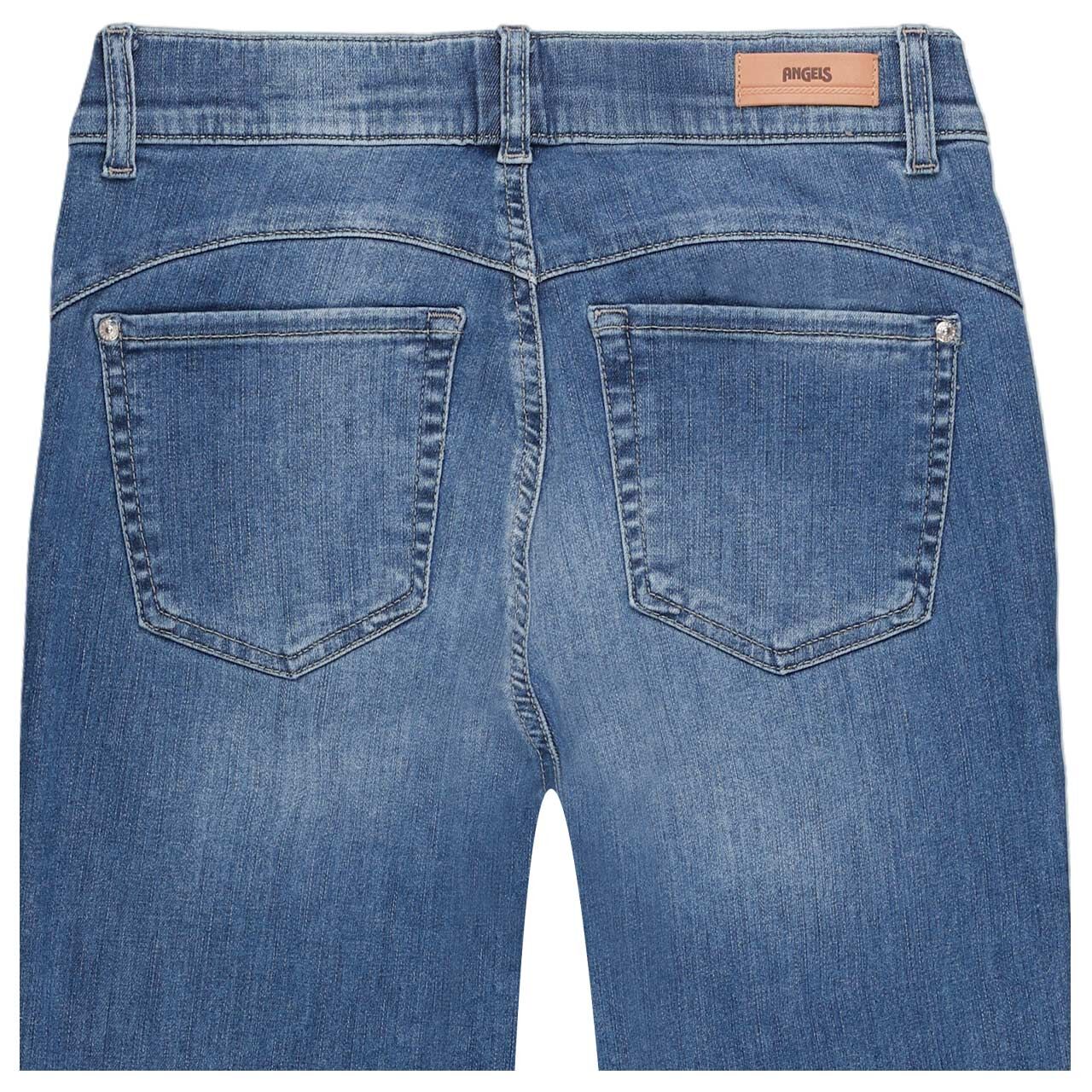 Stretch Damenjeans Cici Shape von Angels in Blau angewaschen, detaillierte Rückansicht