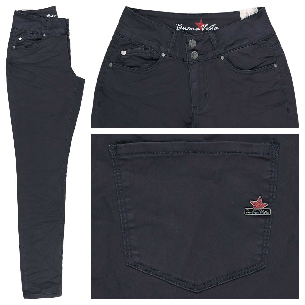 Buena Vista Tummyless Stretch Twill Baumwollhose navy dark blue Buena Vista Tummyless Stretch Twill Baumwollhose navy dark blue
