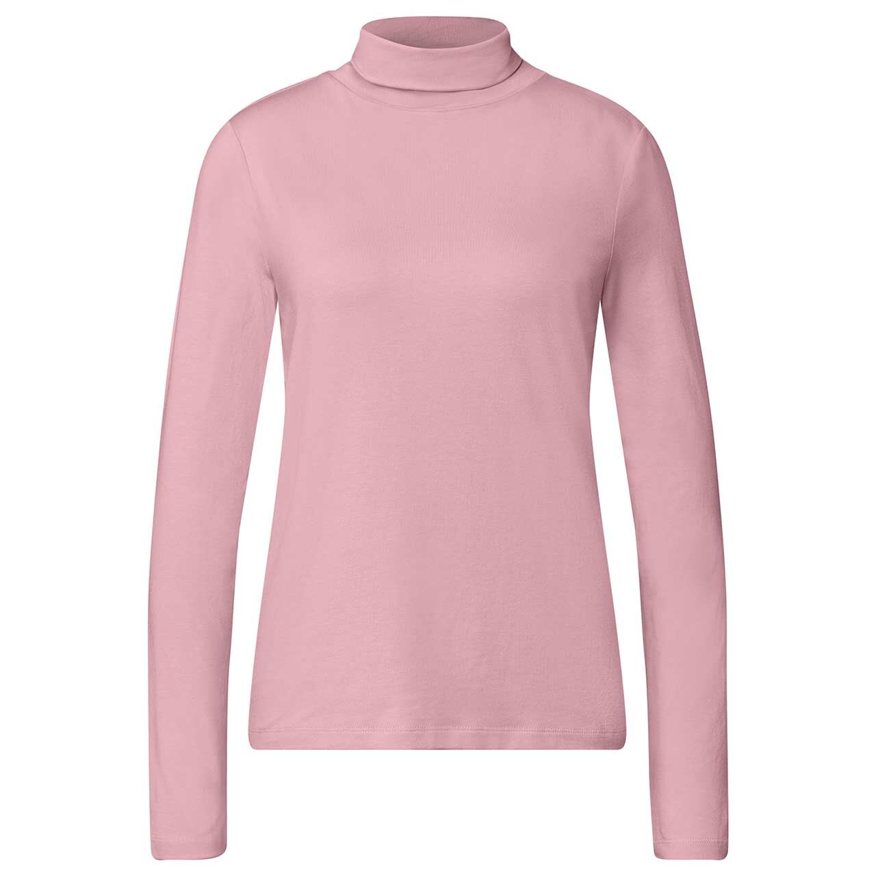Street One Damen Rollkragen Langarmshirt Feminim Roll Neck vintage blush