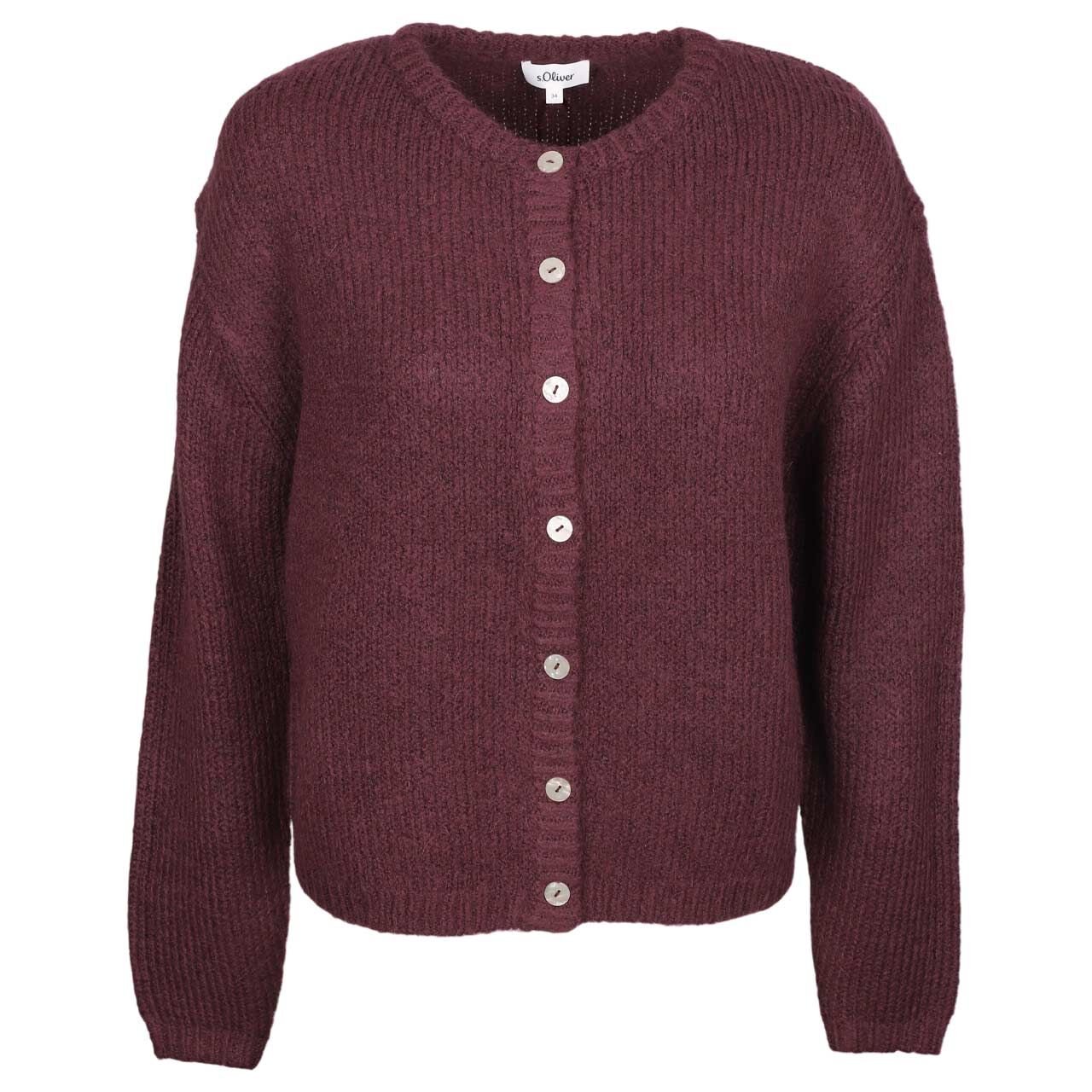 s.Oliver Damen Strickjacke burgundy