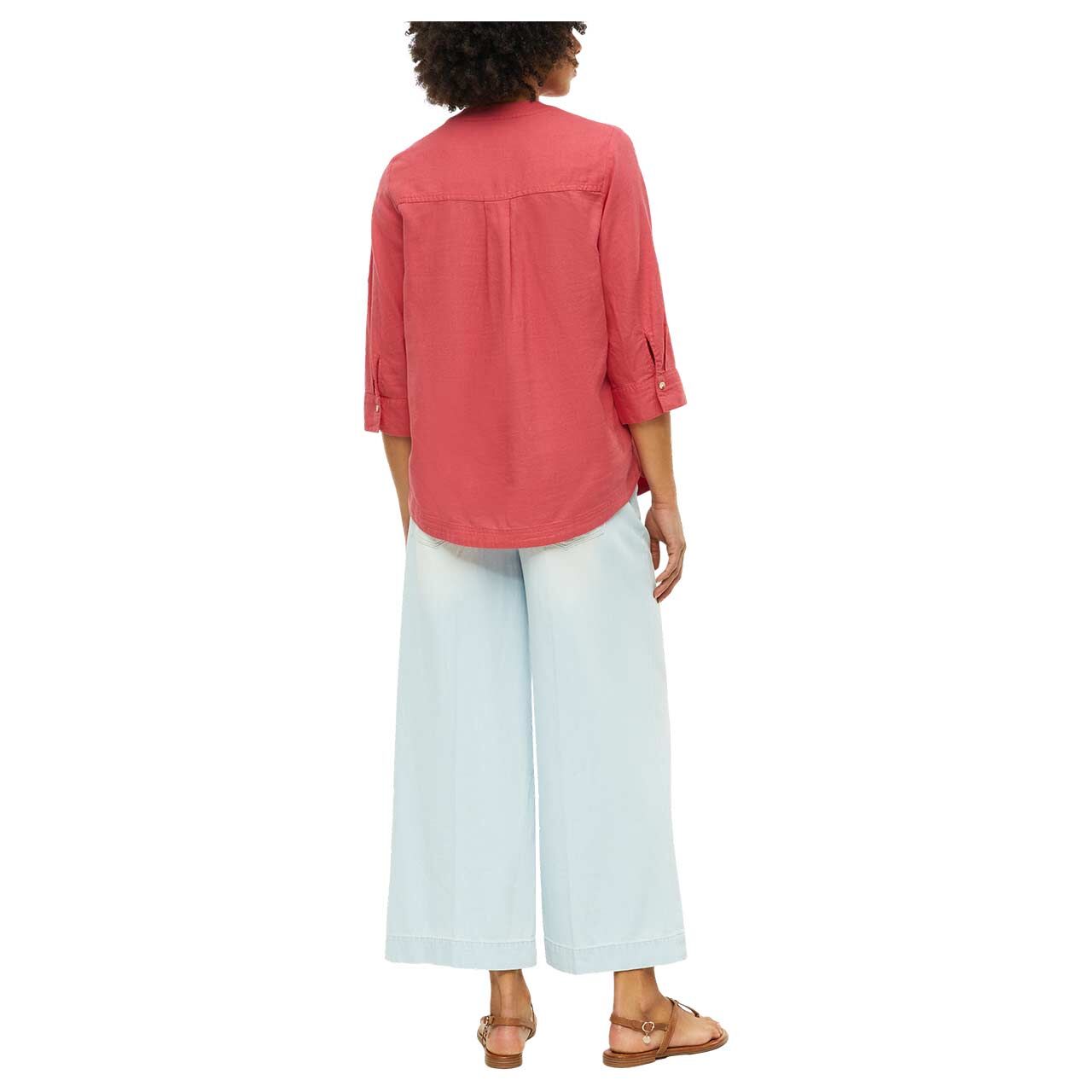 Damen 3/4 Arm Bluse von s.Oliver in Pink, Rückansicht am Model