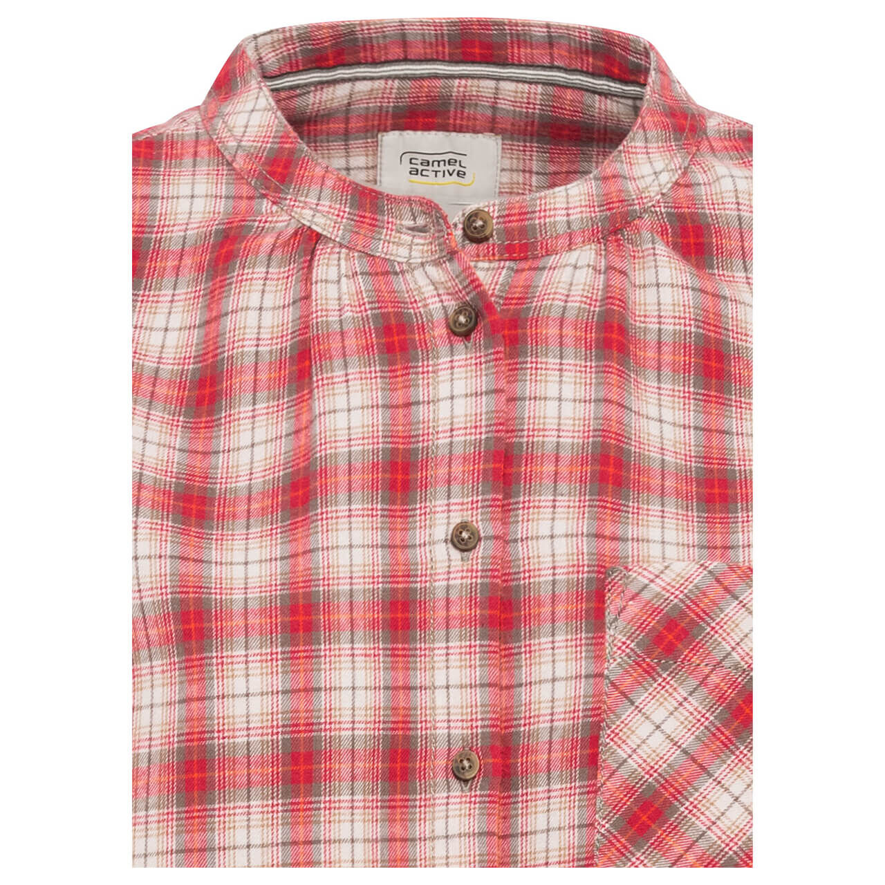 Camel active Damen Langarm Bluse magnolia checked
