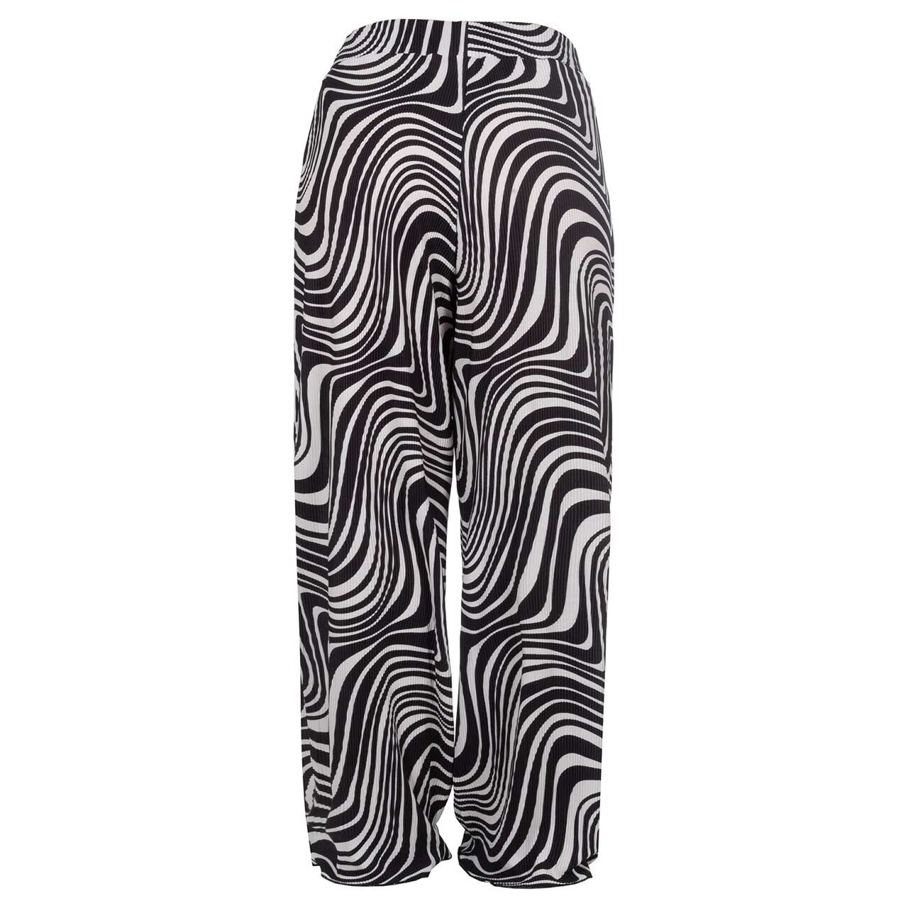 Stretch Damenhose von Monari in Schwarz mit Print, Rückansicht