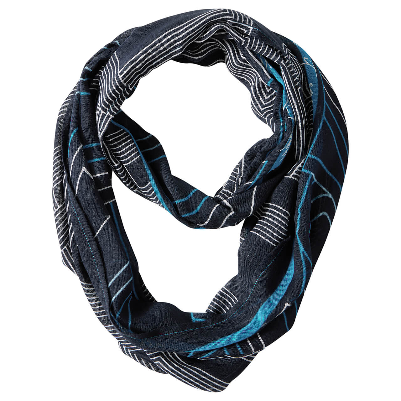 Cecil Damen Loop Tuch deep petrol printed Cecil Damen Loop Tuch deep petrol printed