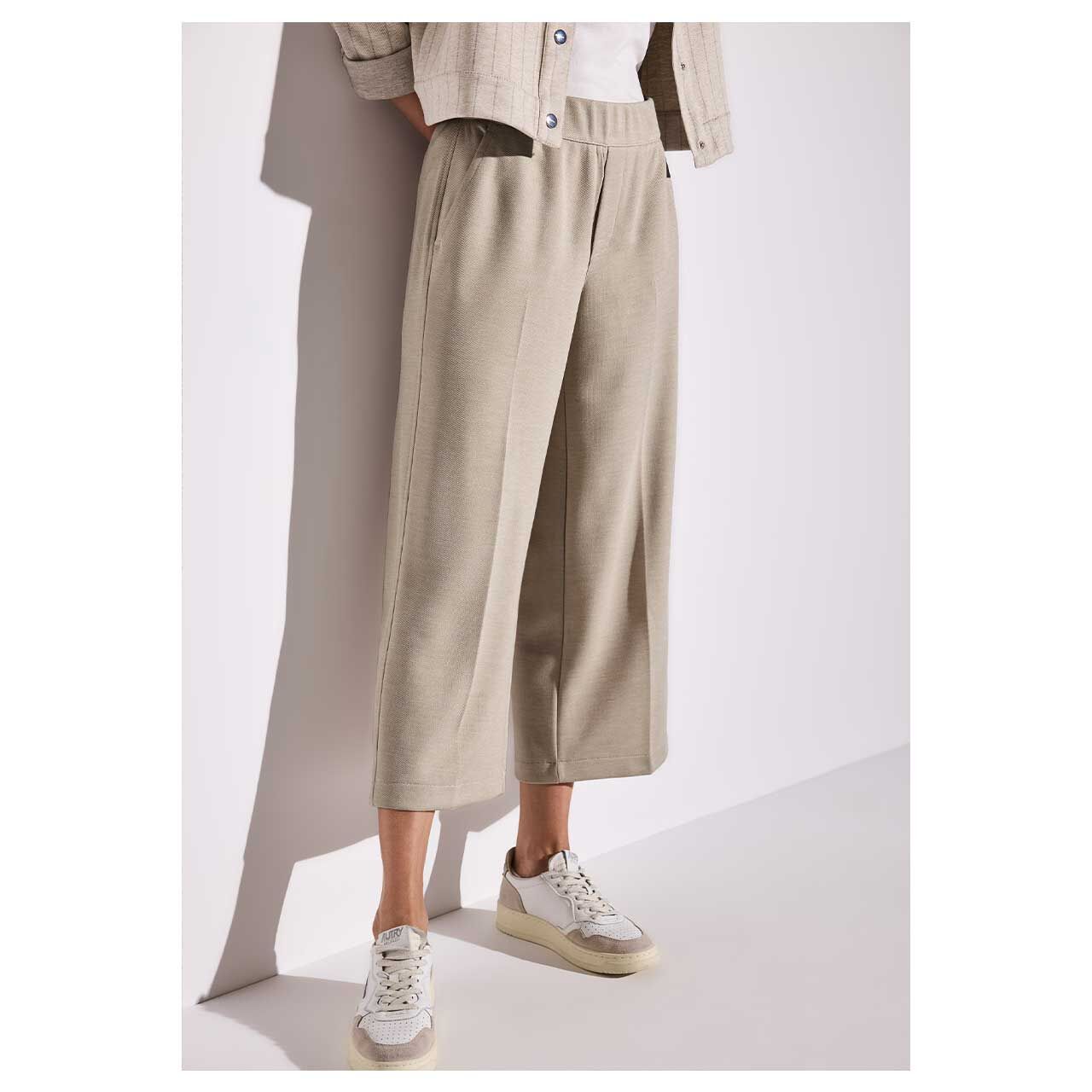 Street One Wide Leg 7/8 Hose moonstone sand
