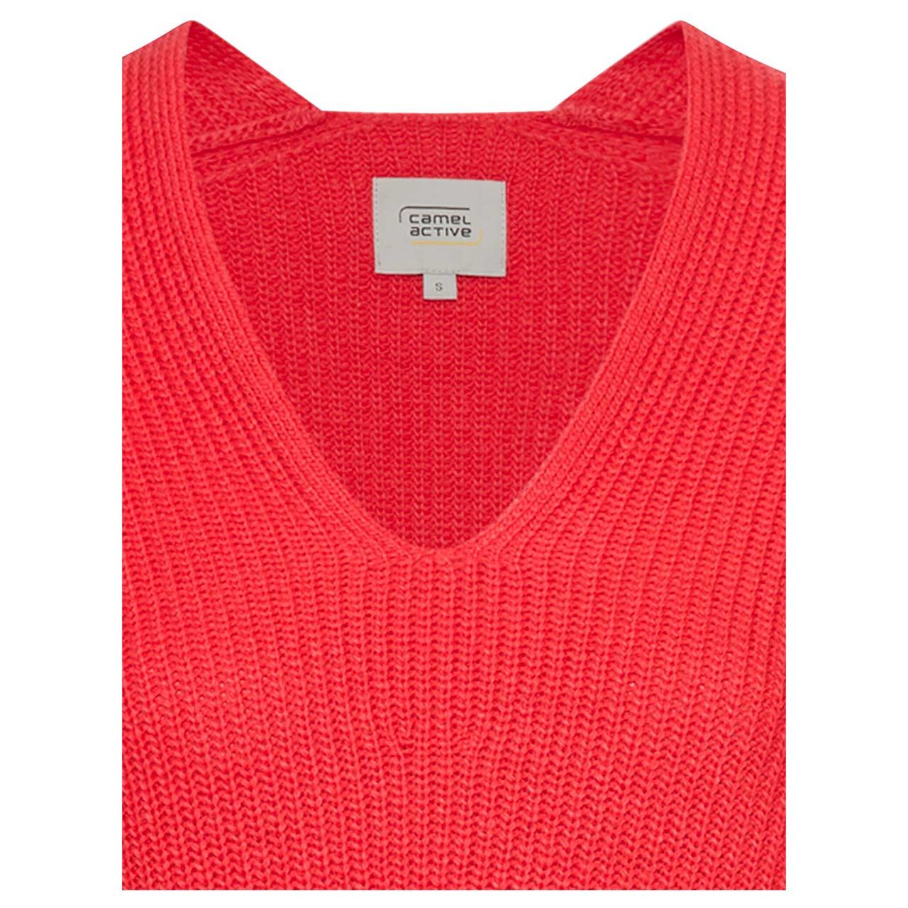 Damen Pullover von Camel active in Rot, detaillierte Vorderansicht