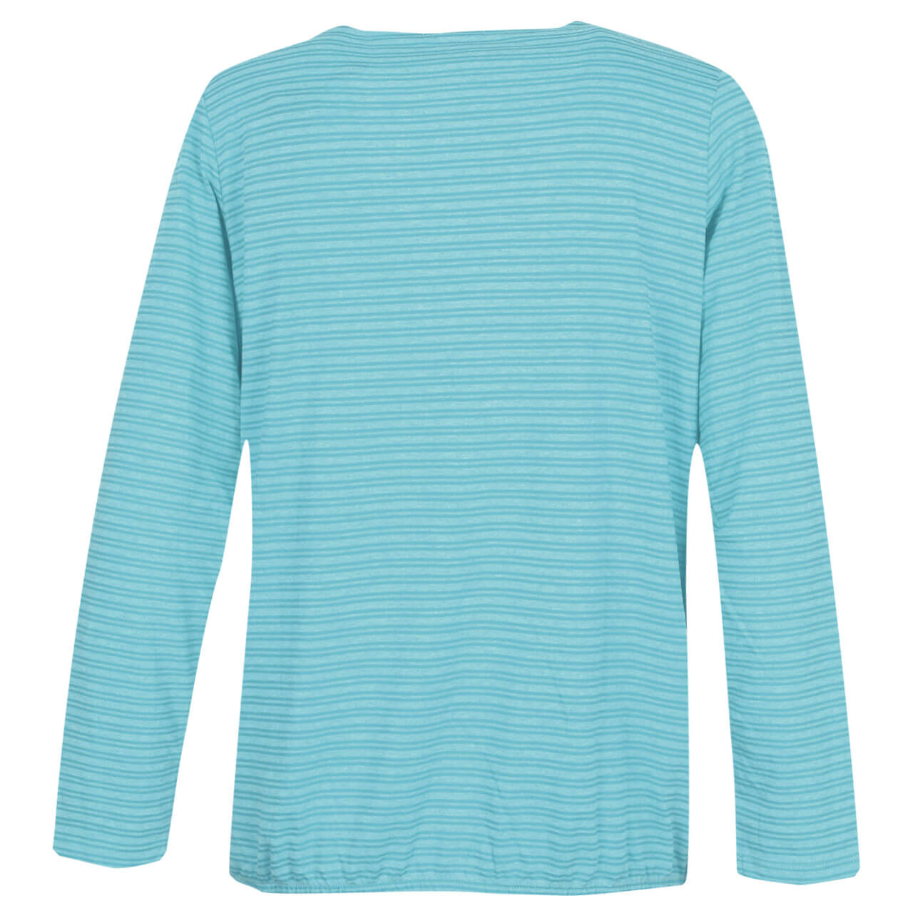 Cecil Overdye Double Stripe Langarm Shirt aquatic blue