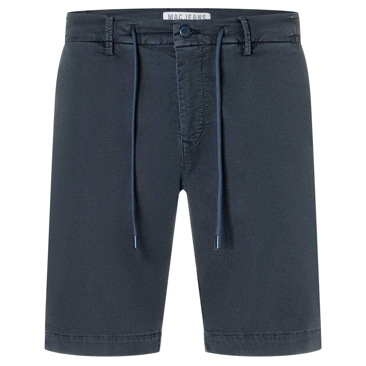 Baumwoll Bermuda Jogn Short von MAC in Dunkelblau, Vorderansicht