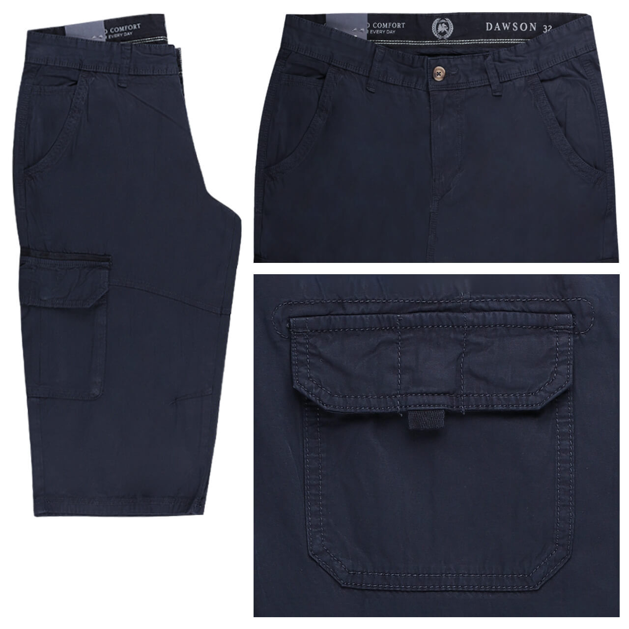 Lerros Dawson 3/4 Cargo Baumwollhose navy blue Lerros Dawson 3/4 Cargo Baumwollhose navy blue