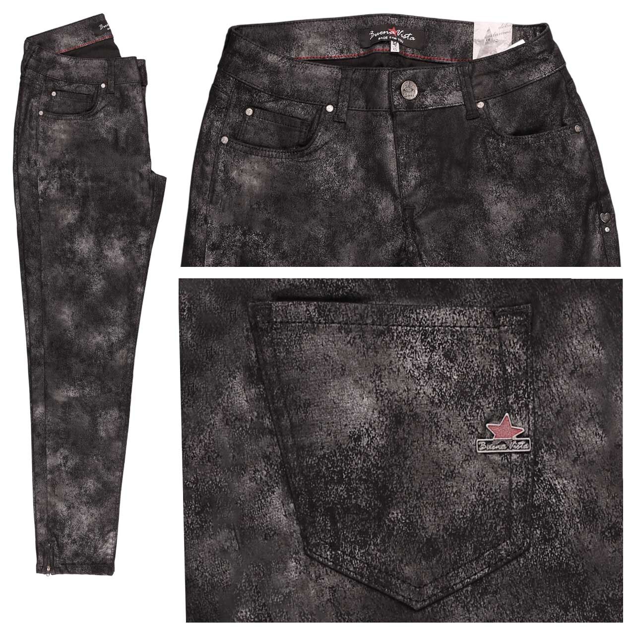 Buena Vista Italy V 7/8 Coated Twill Baumwollhose black metallic Buena Vista Italy V 7/8 Coated Twill Baumwollhose black metallic