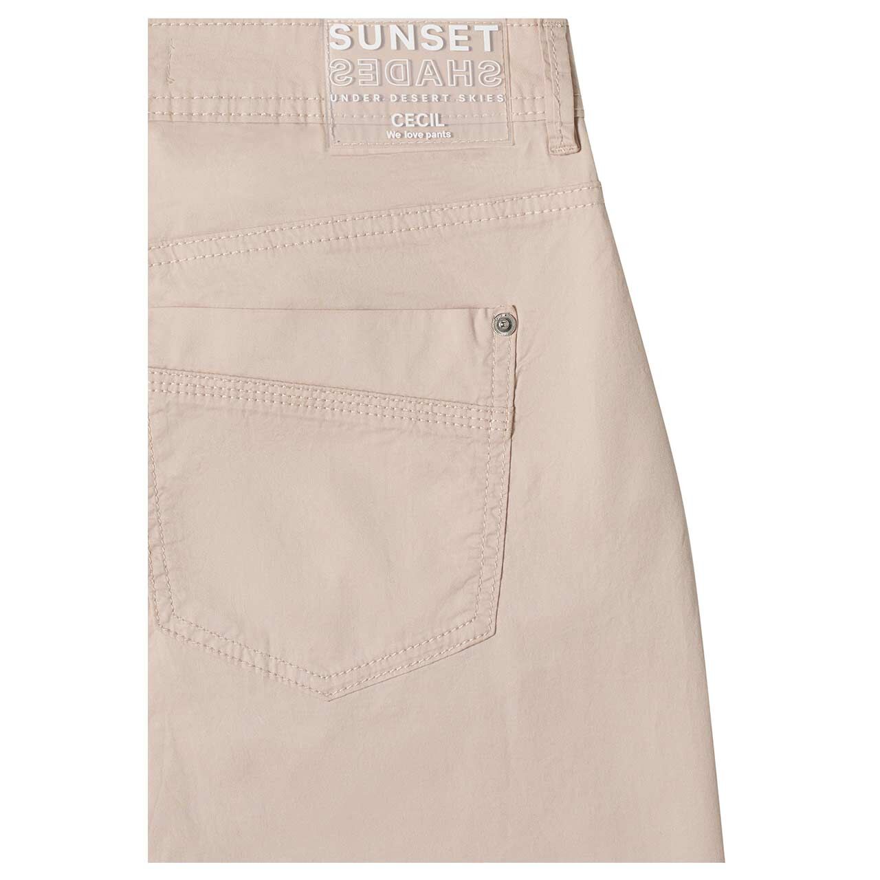 Cecil Scarlett Barrel Ankle Baumwollhose cashmere beige