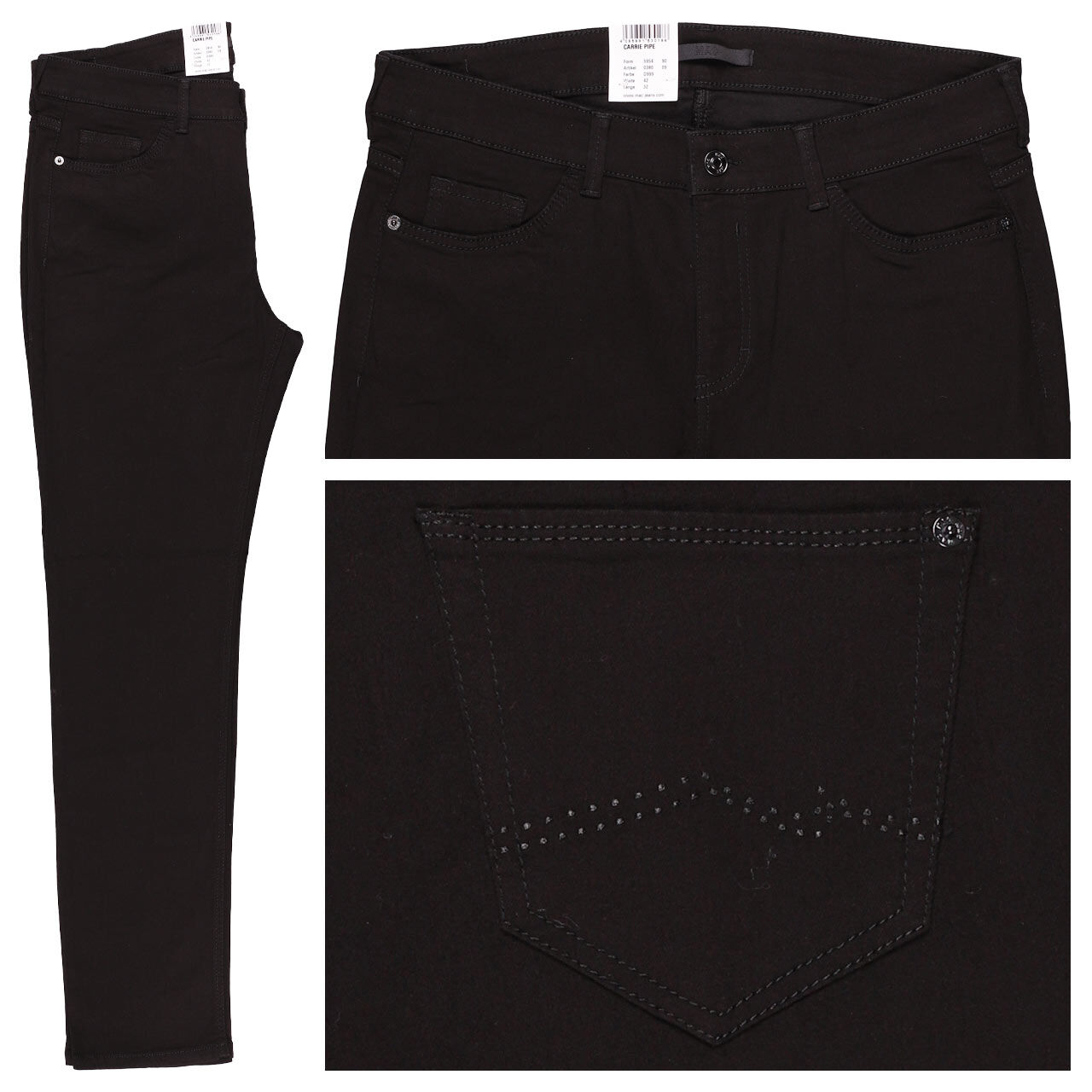 MAC Carrie Pipe Jeans black black