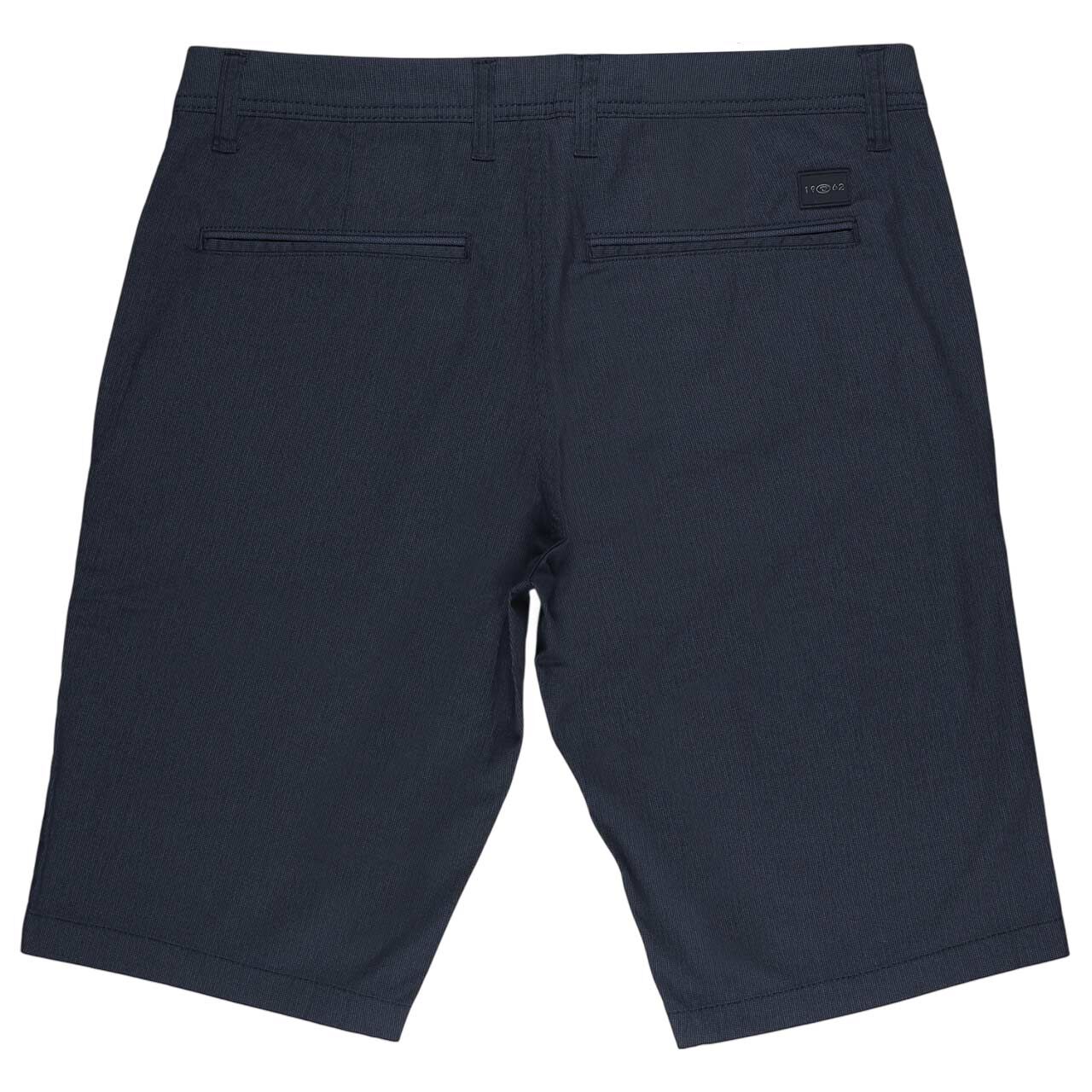 Herren Chino Baumwoll Bermuda von Tom Tailor in Dunkelblau mit Print, Rückansicht