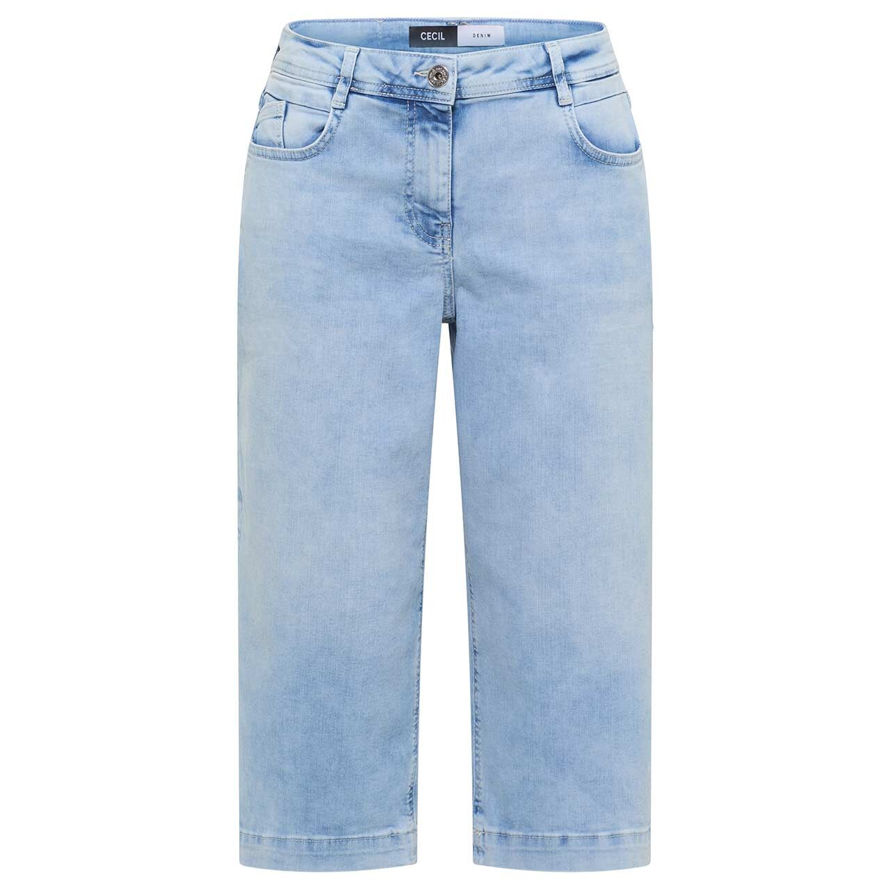 Cecil Neele 3/4 Jeans light blue random bleached