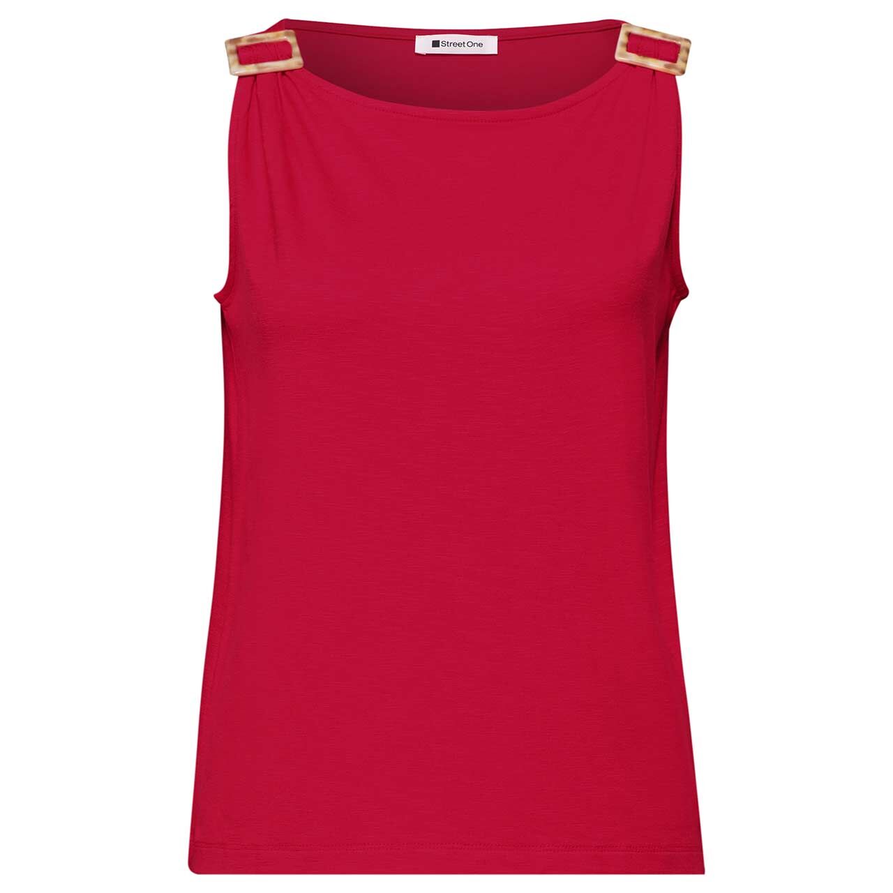 Street One Damen Top Jersey salsa red melange