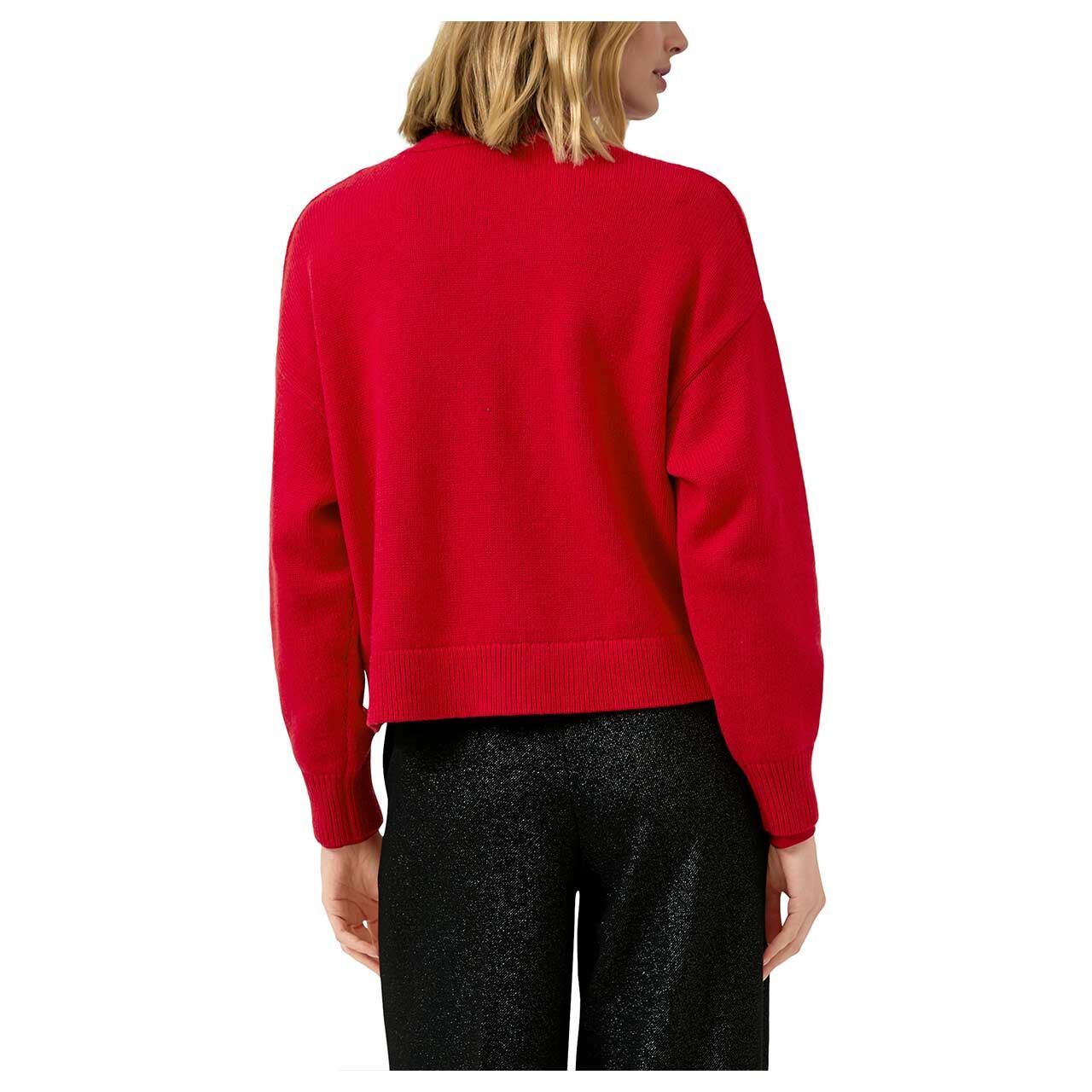 Damen Strickjacke von s.Oliver in Rot, Rückansicht am Model