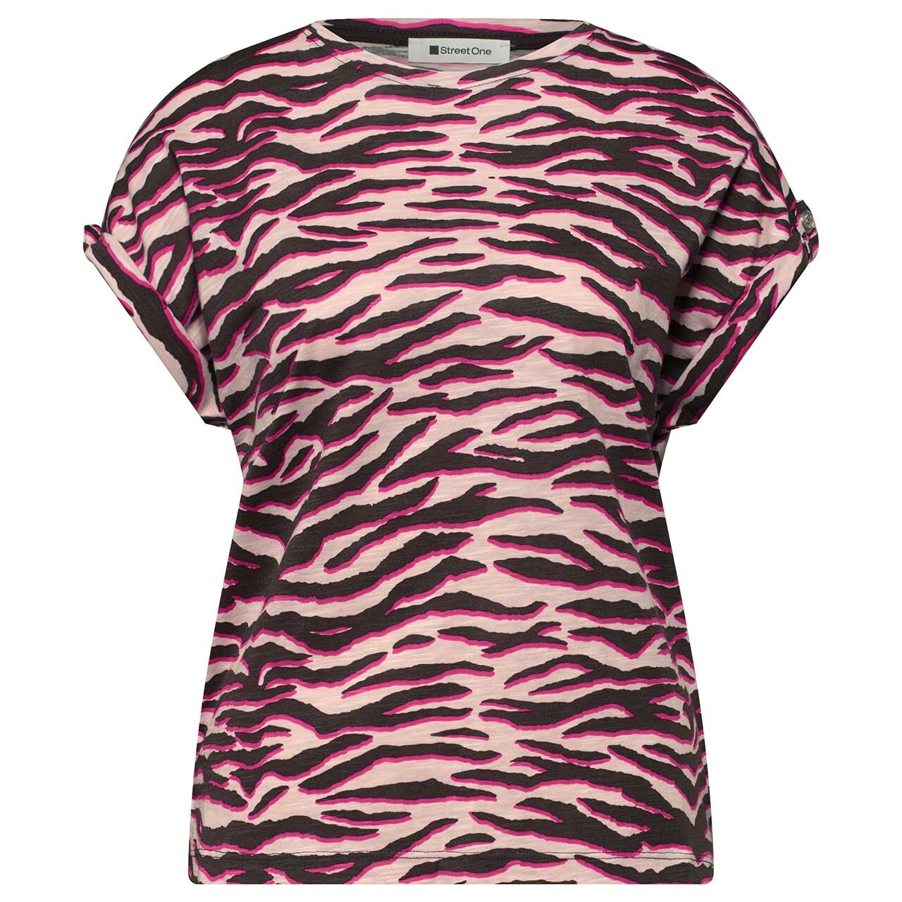 Street One Damen T-Shirt minimal rose print